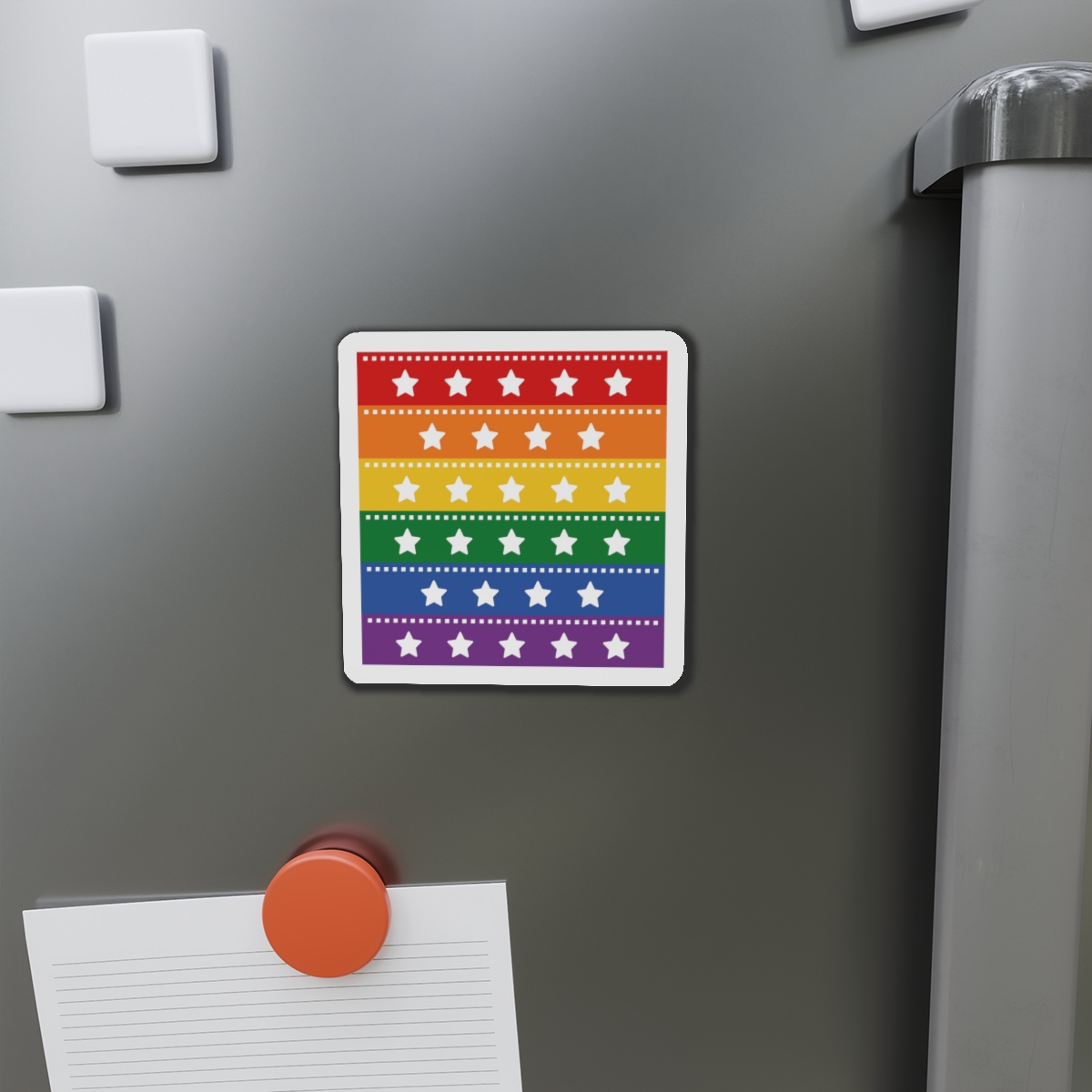 Lgbt Pride Month June Lesbian Gay Bisexual Transgender Lgbtq Flag Rainbow Vector(4) Die Cut Magnets - Image 8