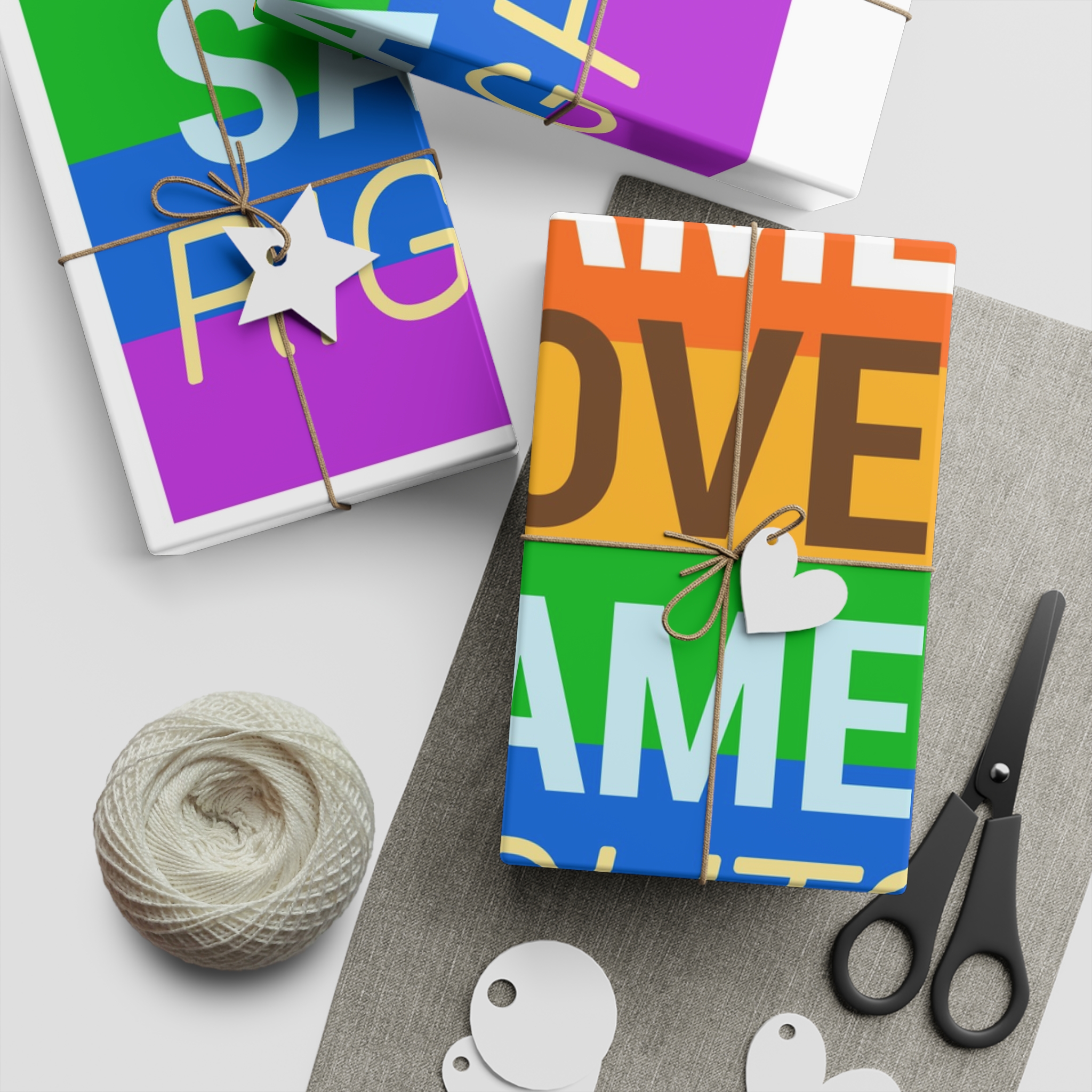 Typography T Shirt Design Collection Gift Wrapping Paper Sheets 1pc - Image 5