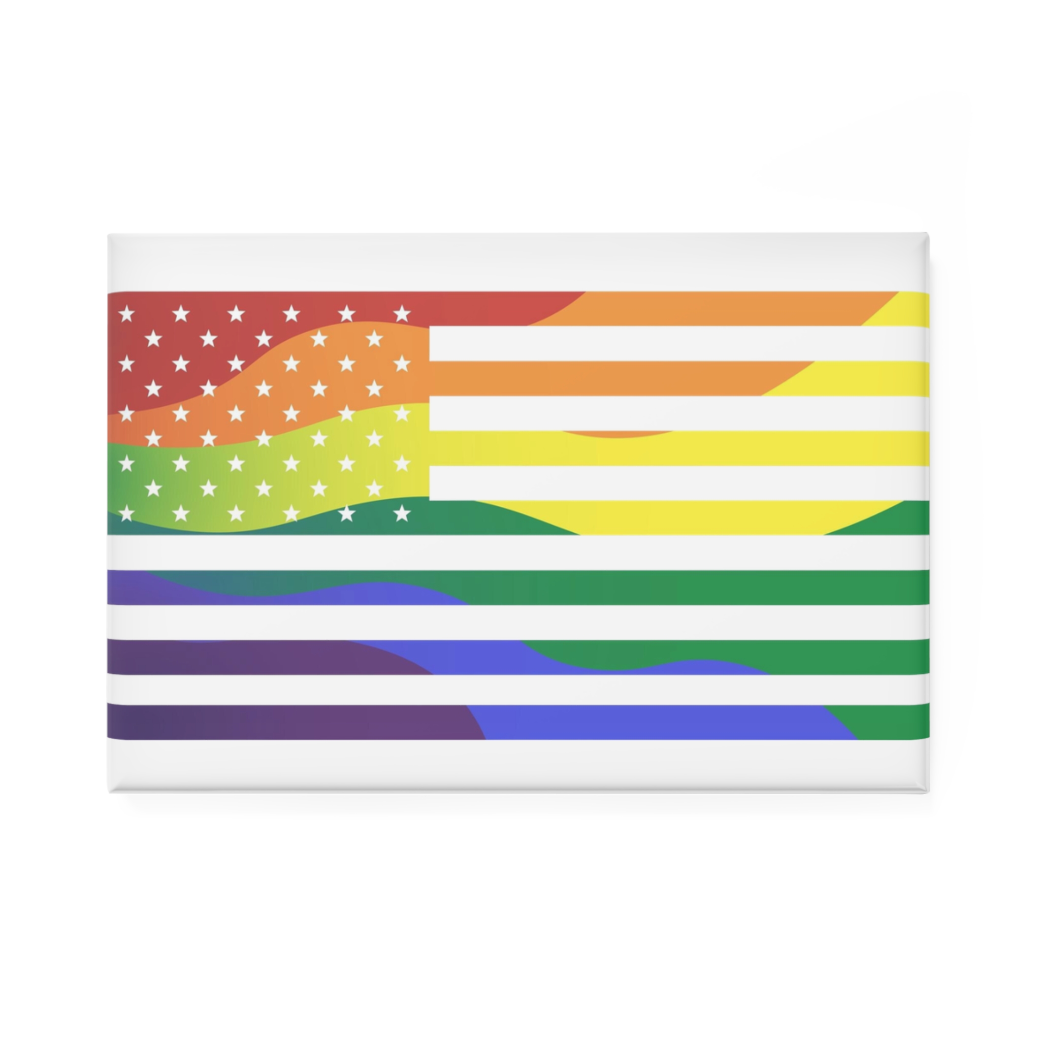 Pride Month America Concept Us Pride Month Flag Button Magnet Rectangle 1 And 10 Pcs - Image 5