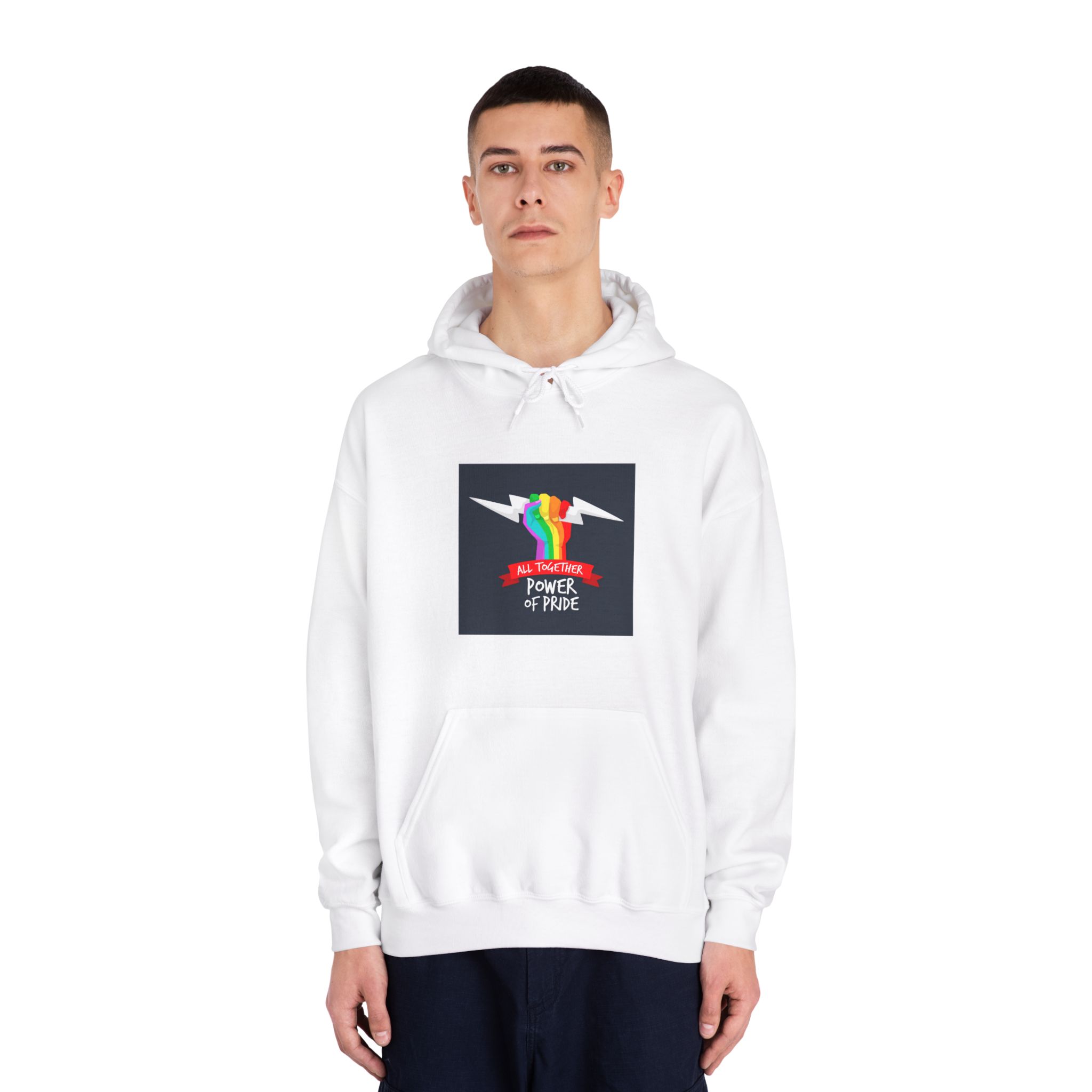 Pride Day Event Theme Unisex Dryblend Hooded Sweatshirt - Image 3