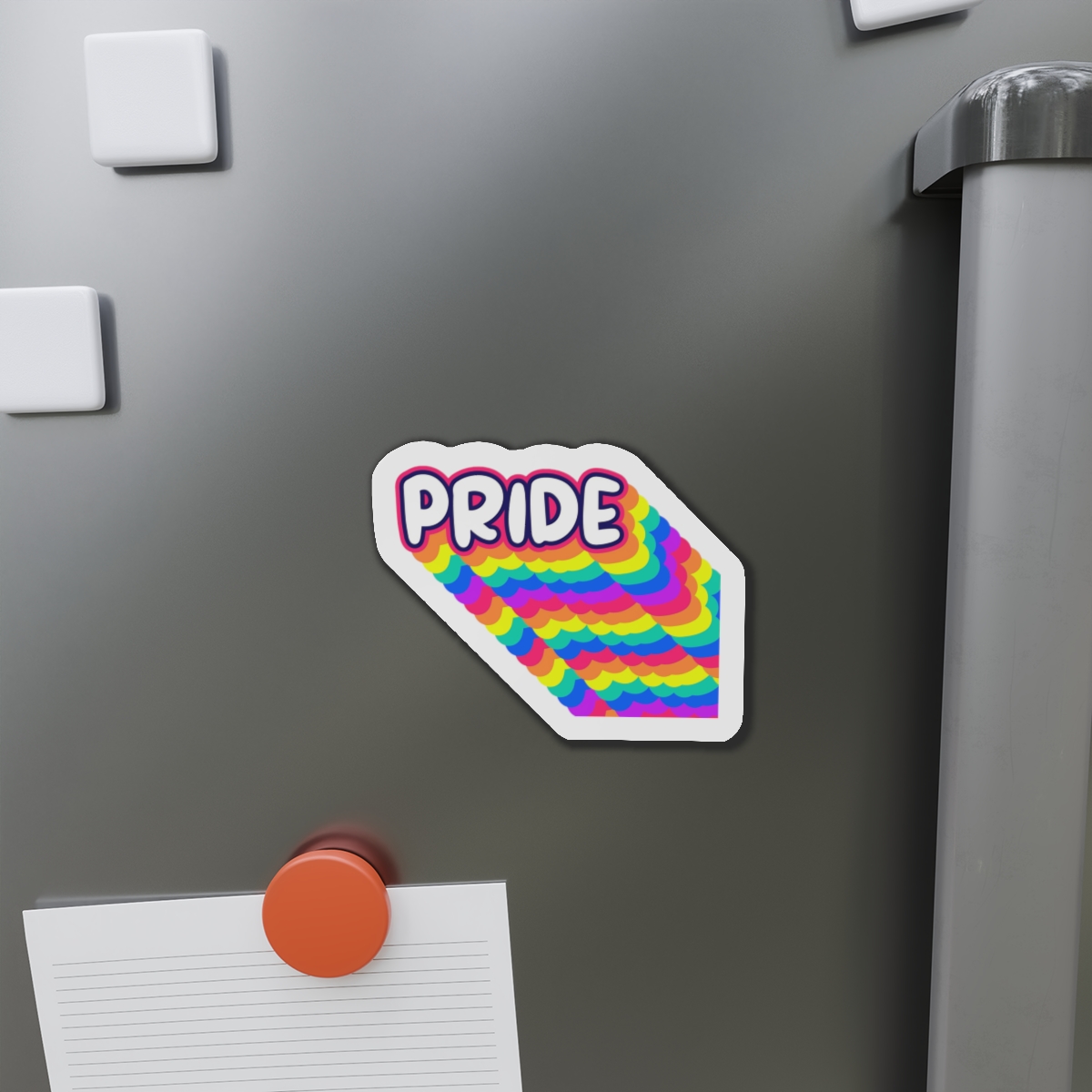 Pride Text Lettering Pride Month Celebration Poster Die Cut Magnets - Image 11
