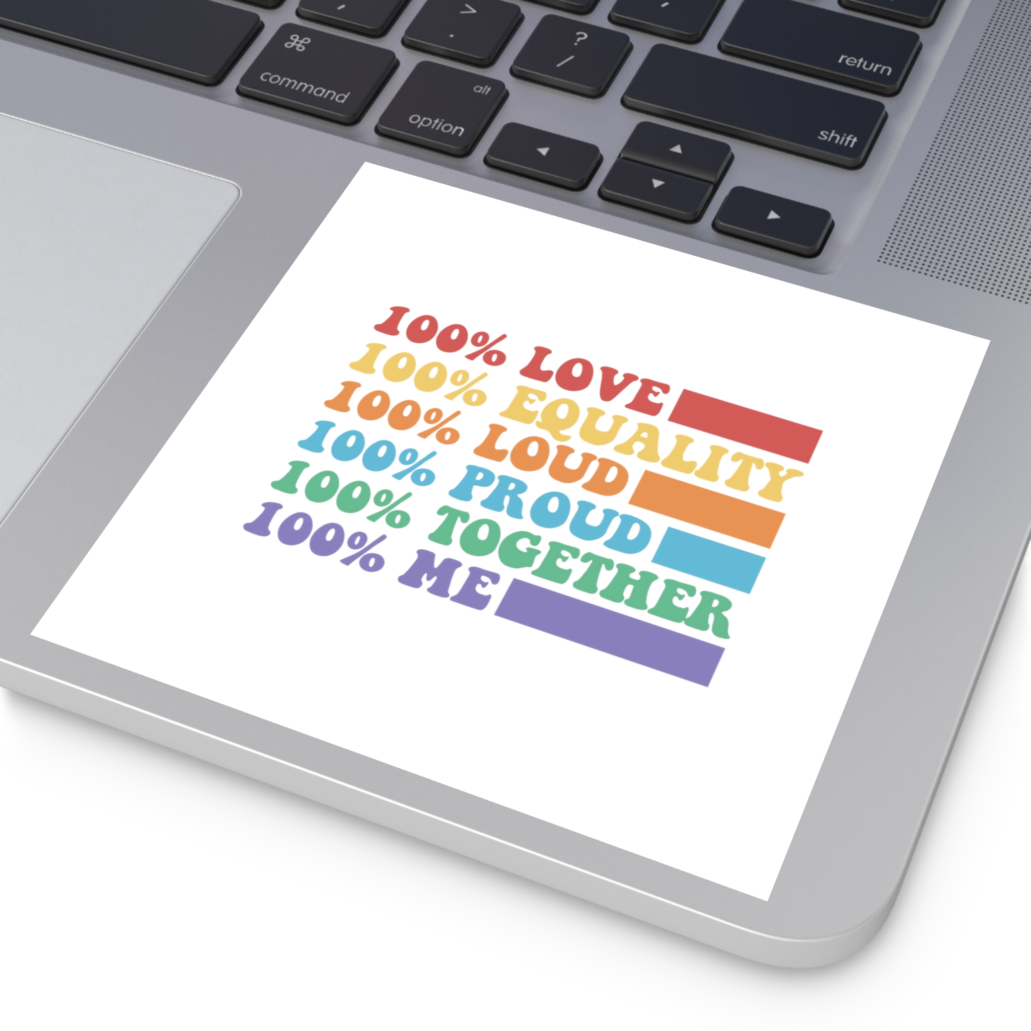 Pride Lgbt Gay Typography T Shirt Design Laminate Stickers Square - Image 47