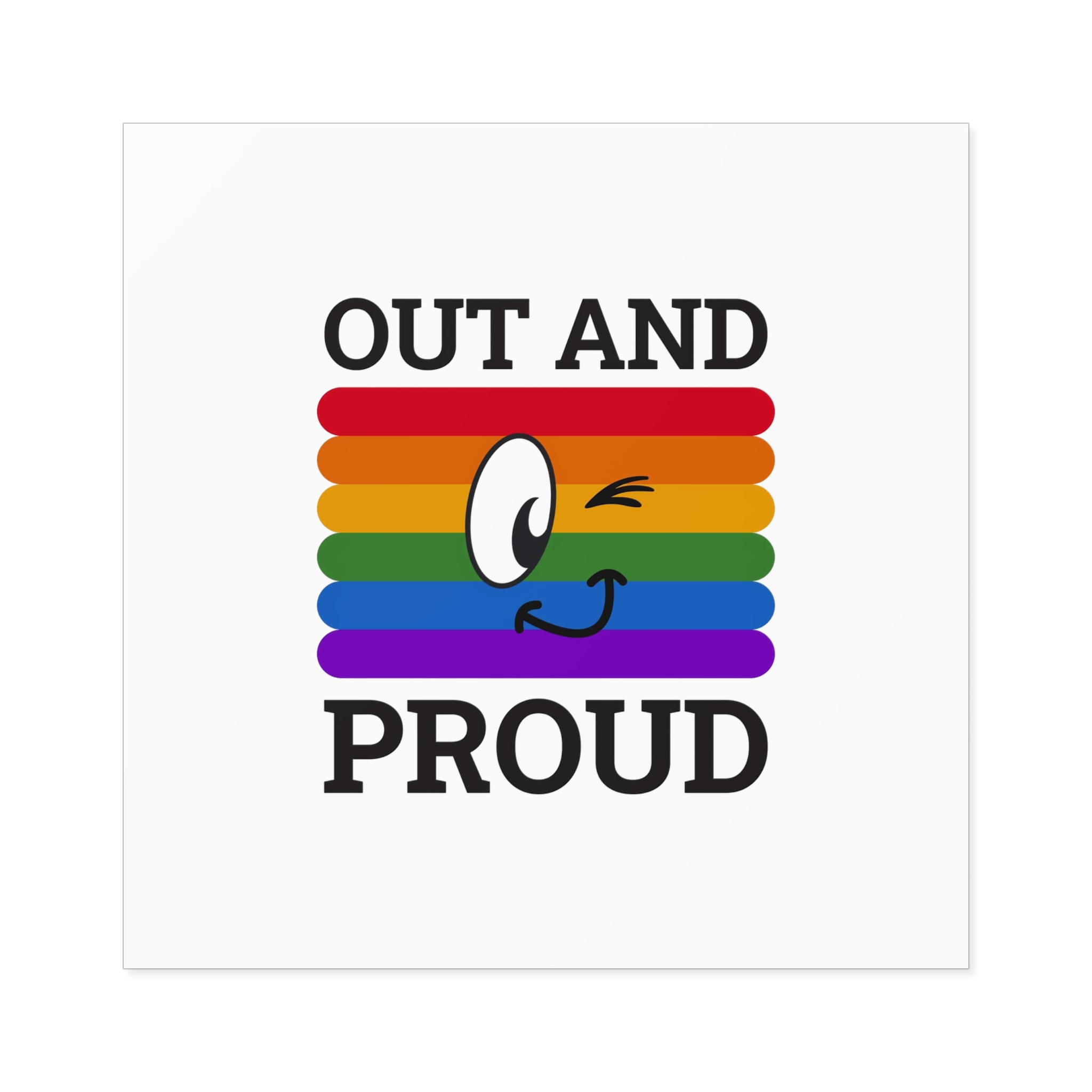 Out Proud Lgbtq Pride Month Quote Book Lover Rainbow Flag Hand Drawn Art White Background Laminate Stickers Square - Image 33