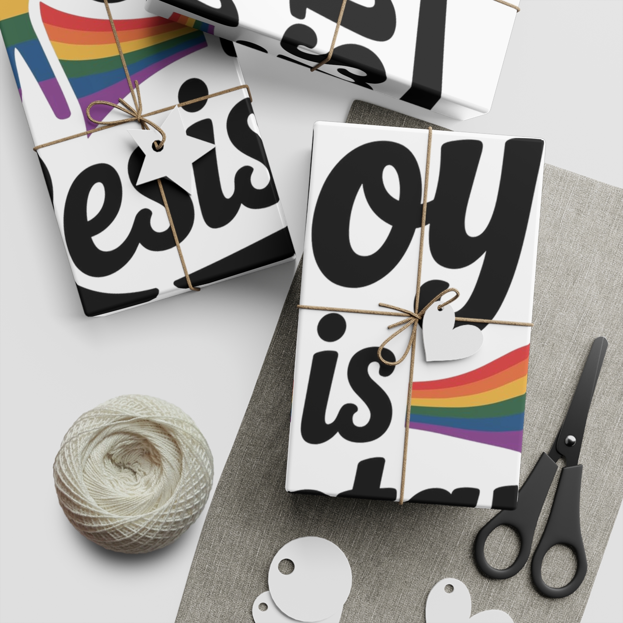 Queer Joy Is Resistance T Shirt Design Isolated White Background Gift Wrapping Paper Sheets 1pc - Image 5