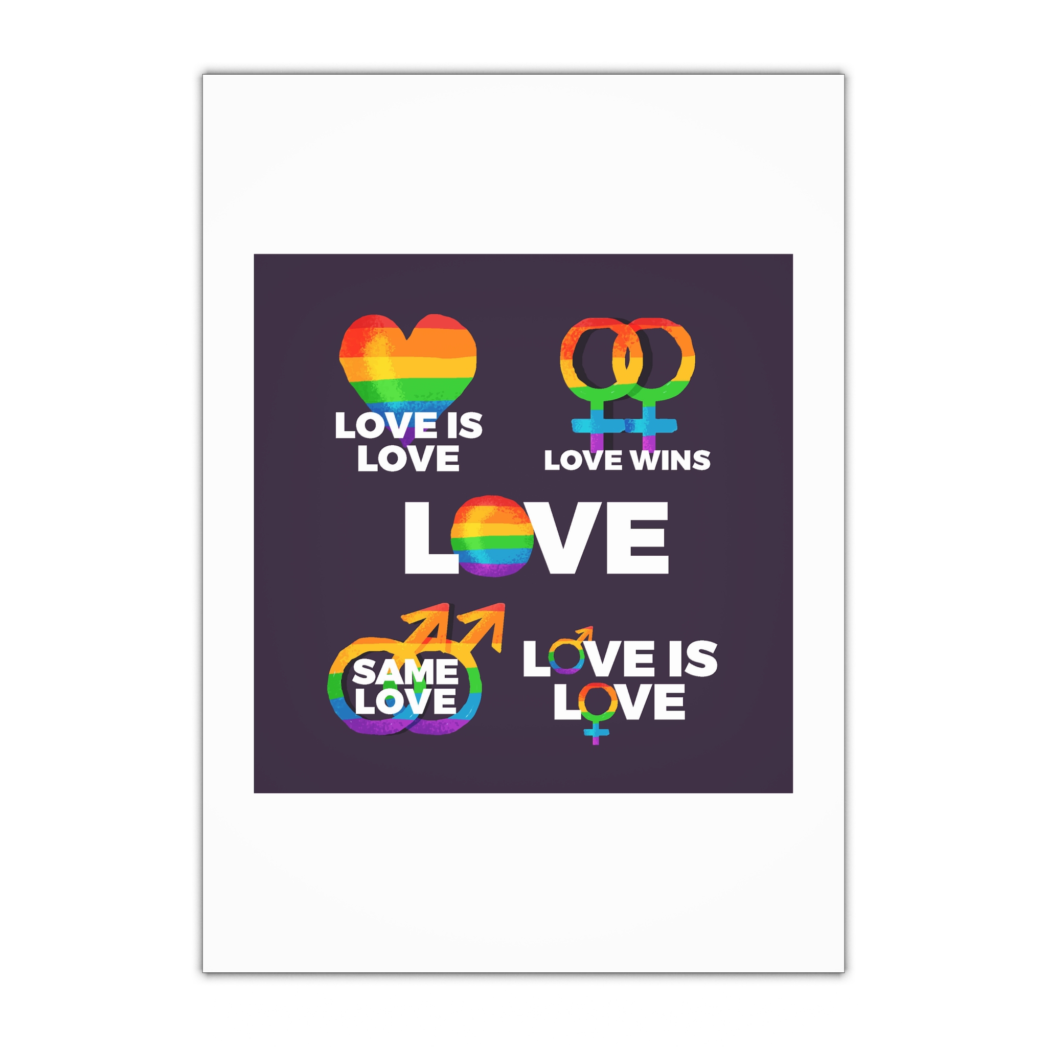 Colorful Pride Day Labels Gift Wrapping Paper Sheets 1pc