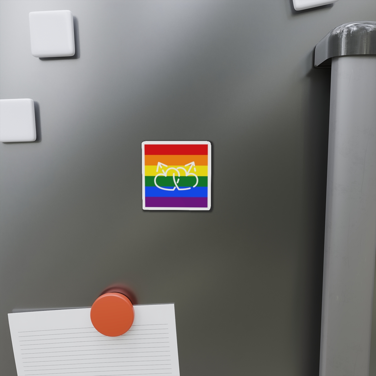 Fight Lgbt Rainbow Icon Element Gender Identity Icon Thin Line Icon Website Design Development App D Die Cut Magnets - Image 2