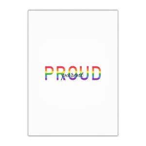 Proud Parent Letering Rainbow Colors Lgbt Flag Lgbt Parents Community Support Gift Wrapping Paper Sheets 1pc