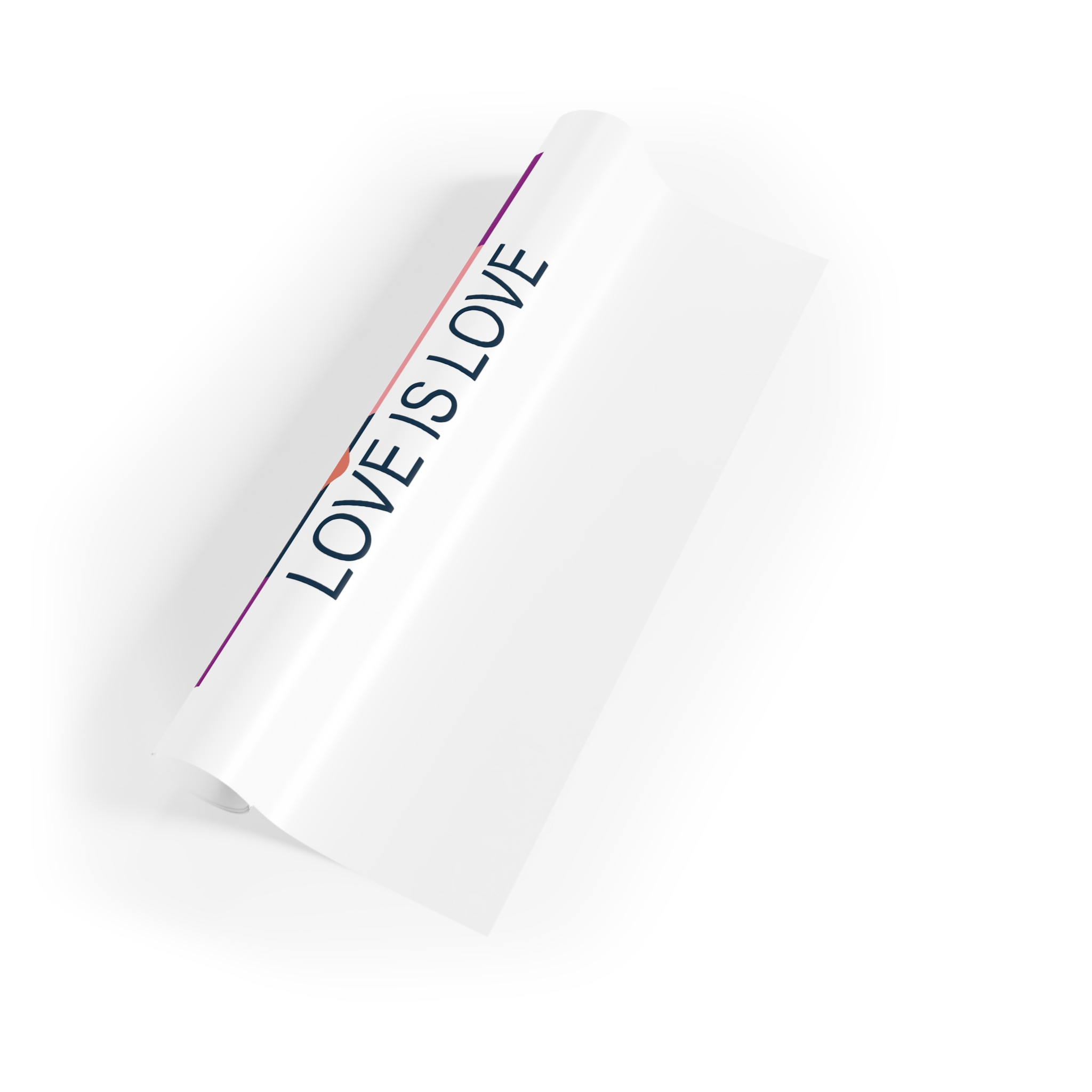 Lesbian Couple Kissing Hugging Rainbow Flag Love Is Love Gift Wrapping Paper Rolls 1pc - Image 3