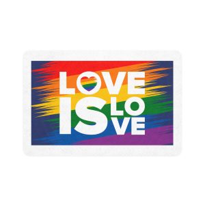 Lgbt Pride Month June Lesbian Gay Bisexual Transgender Lgbt Rainbow Flag Vector Illustration Pet Food Mat 12x18