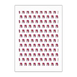 Vactor Seamleass Love Valentines Theme Calendar Gift Wrapping Paper Sheets 1pc
