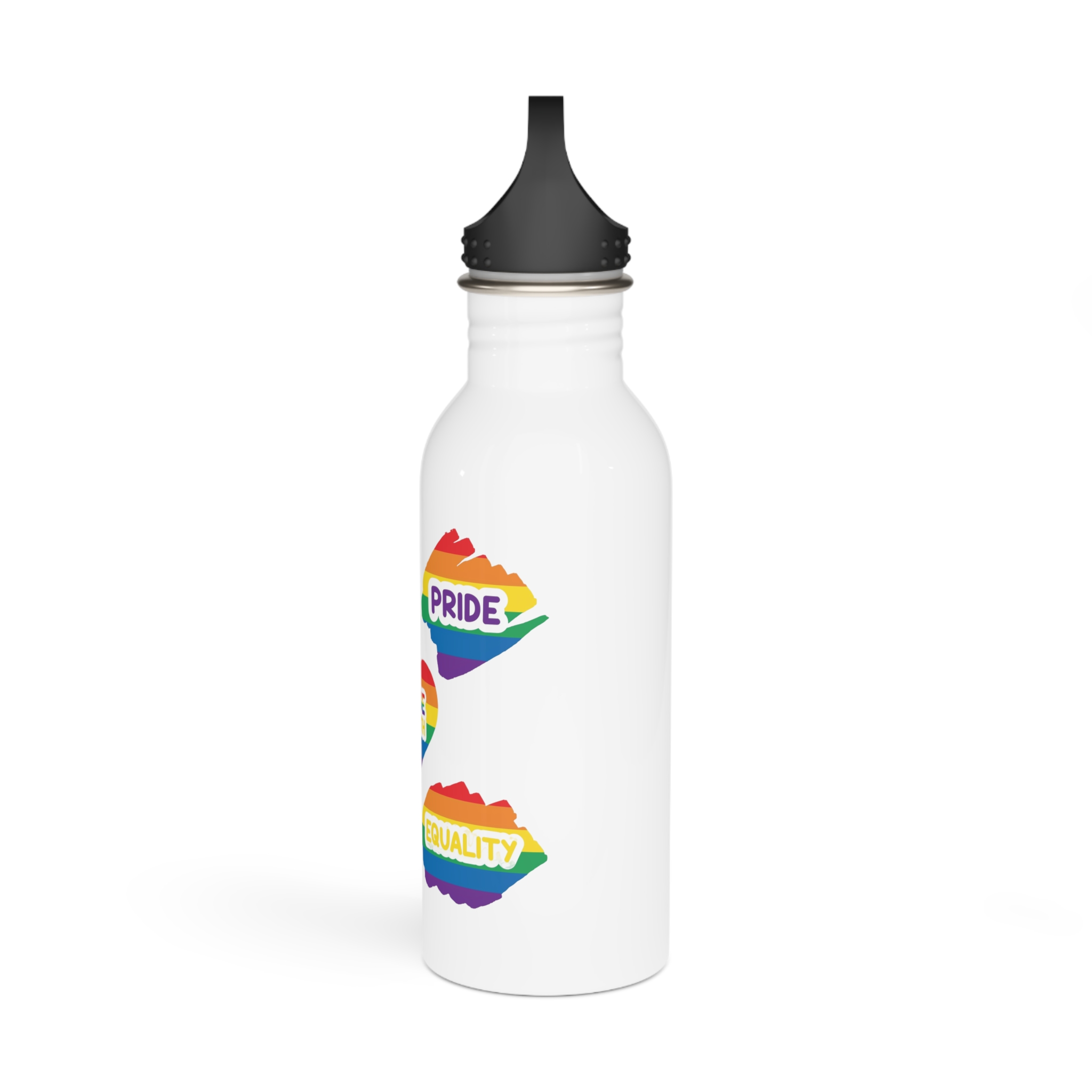Pride Month Stickers Rainbow Lgbtq Flag Love Equality Stainless Steel Water Bottle - Image 4
