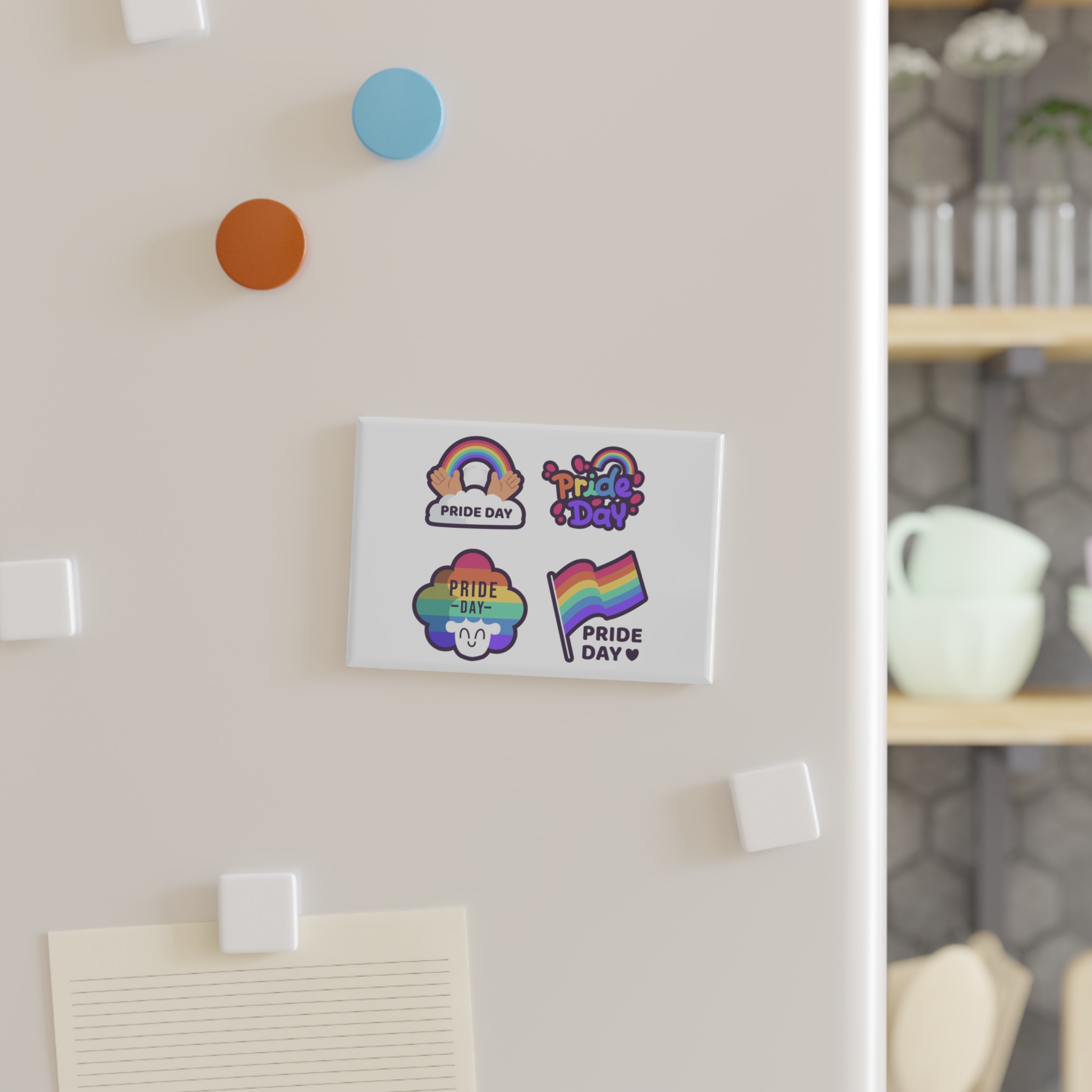 Labels With Pride Day Event Button Magnet Rectangle 1 And 10 Pcs - Image 7