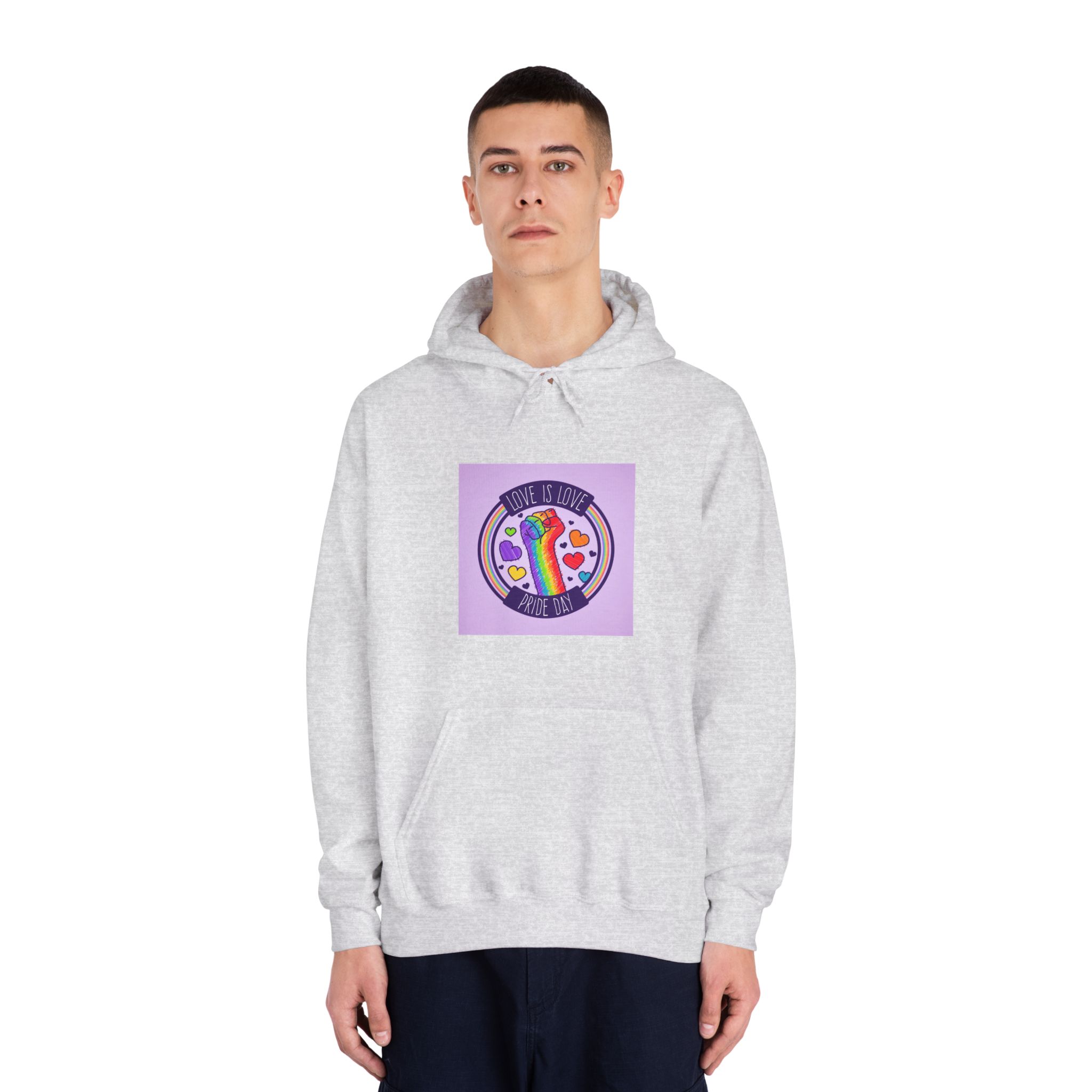 Pride Day Event Concept Unisex Dryblend Hooded Sweatshirt - Image 7