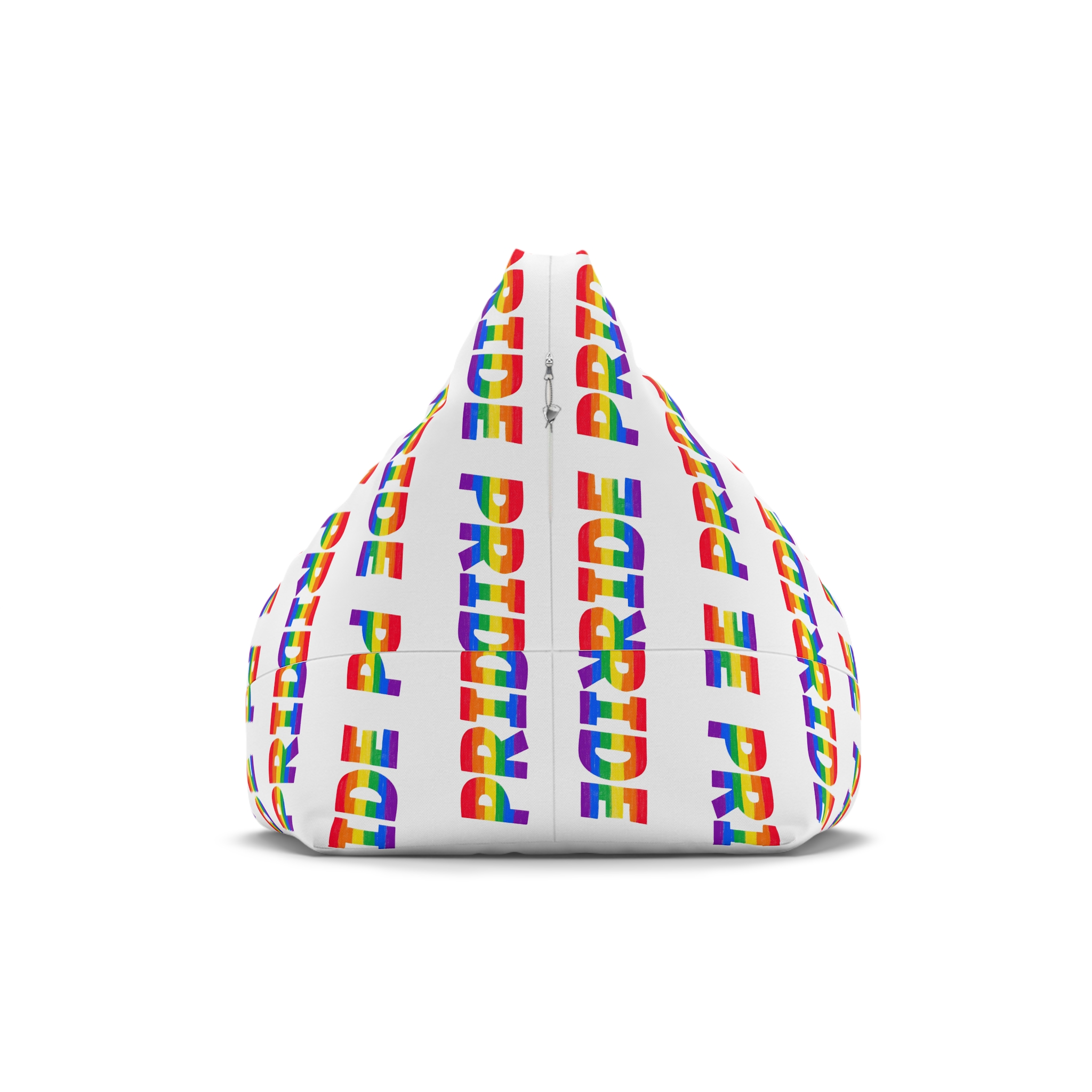 Word Pride Rainbow Lgbtq Gay Flag Colors Lettering Lgbt Month Pencil Crayon Textured Isolated Bean Bag Chair Cover - Image 2