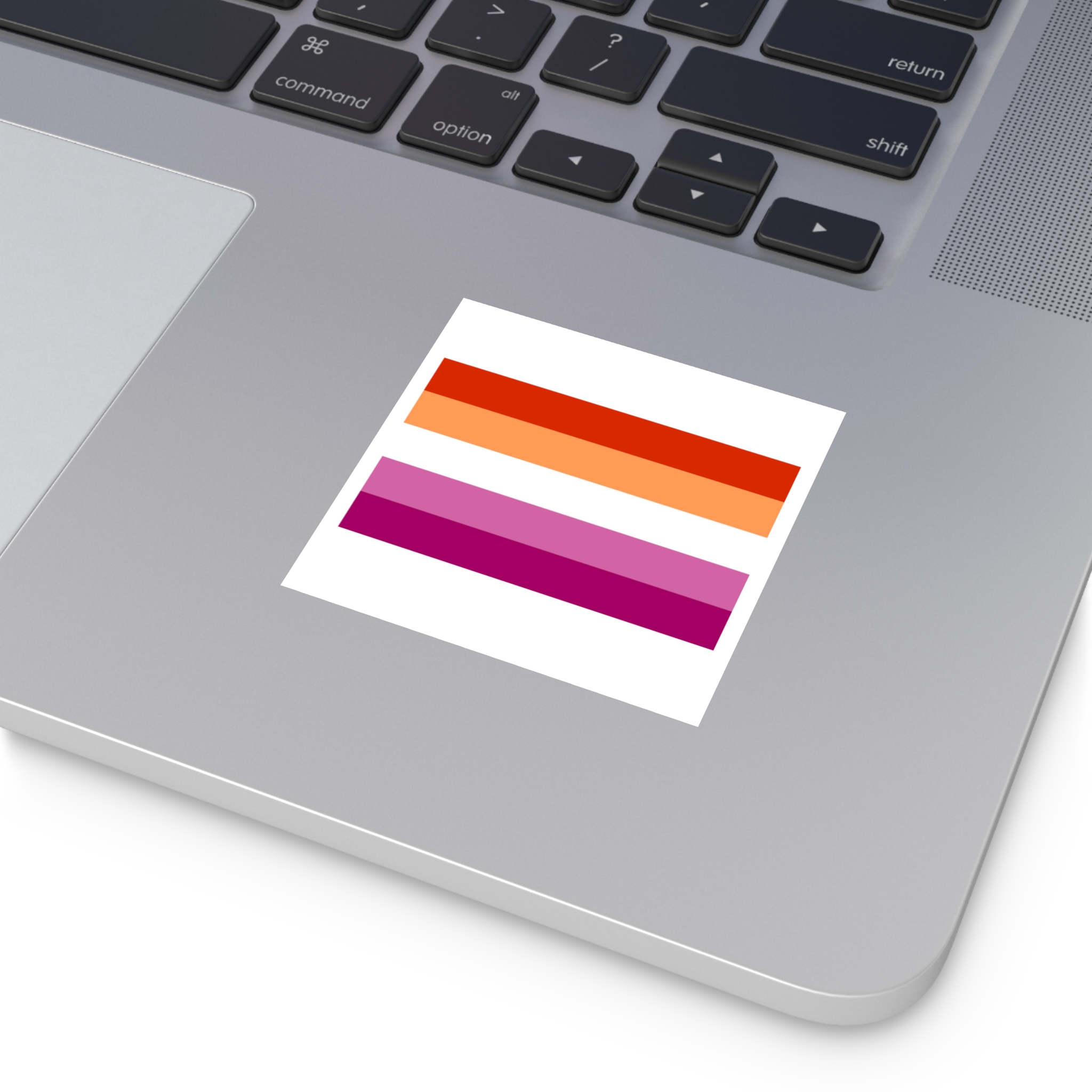 Lesbian Flag Laminate Stickers Square - Image 11