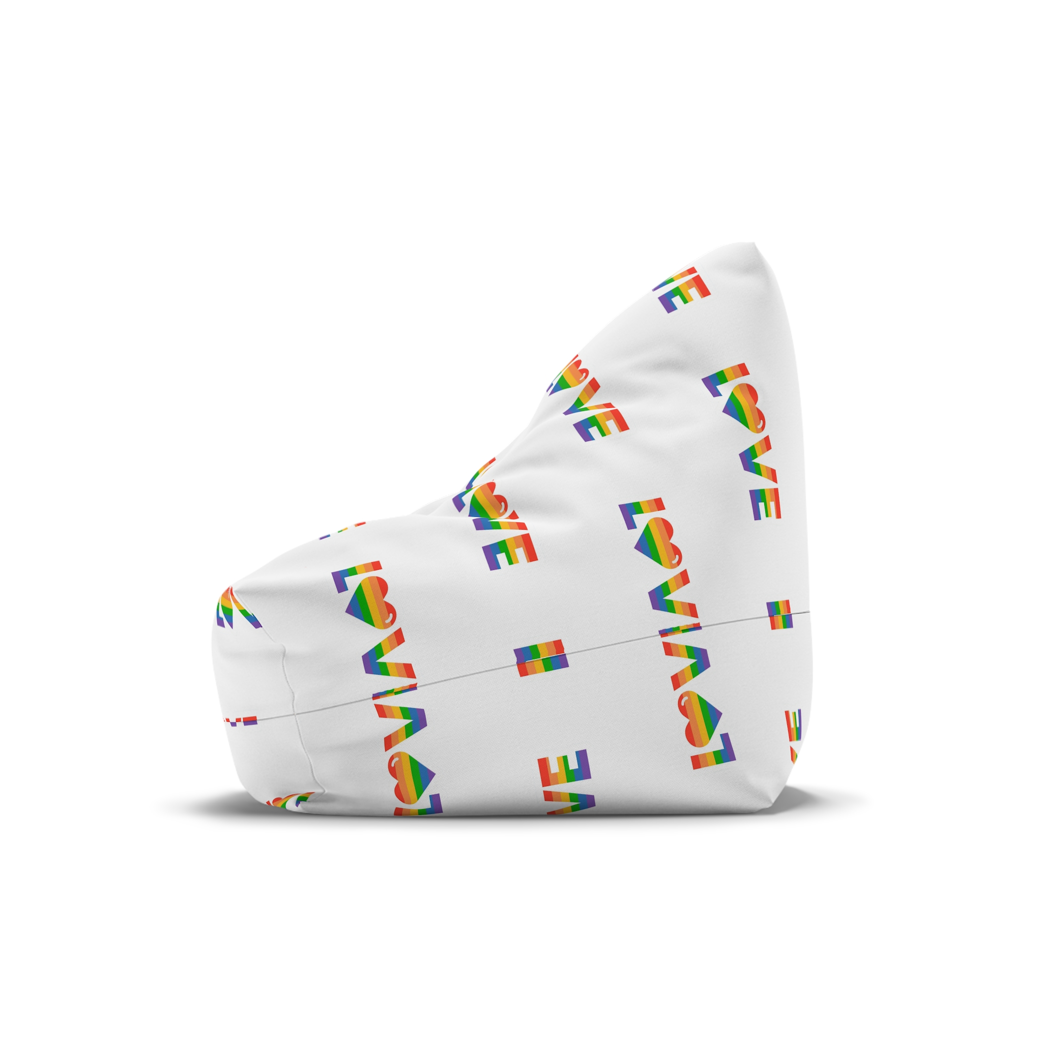 Vector Flat Pride Month Labels White Bean Bag Chair Cover - Image 4