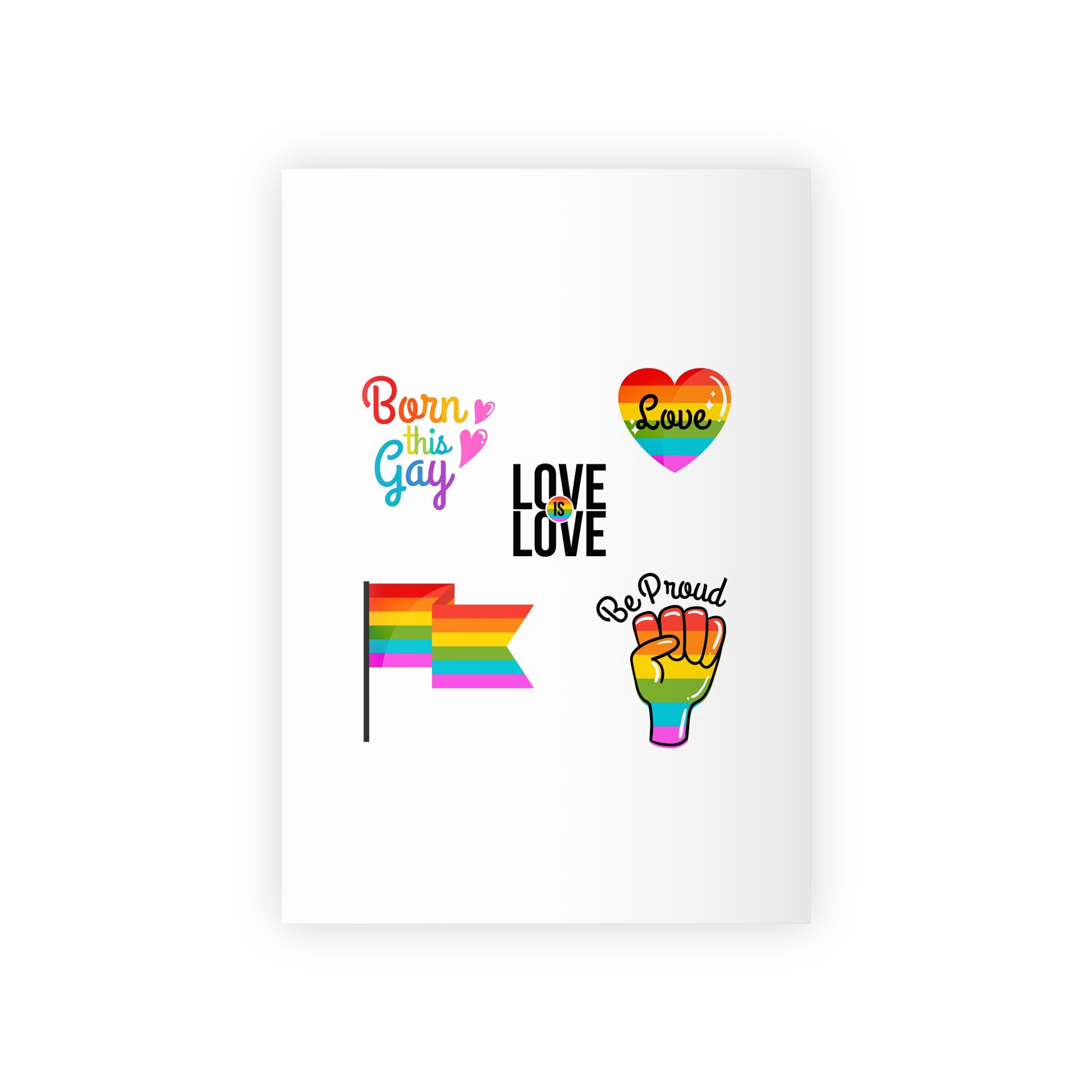 Pride Day Badges With Flag Collection Gift Wrapping Paper Rolls 1pc