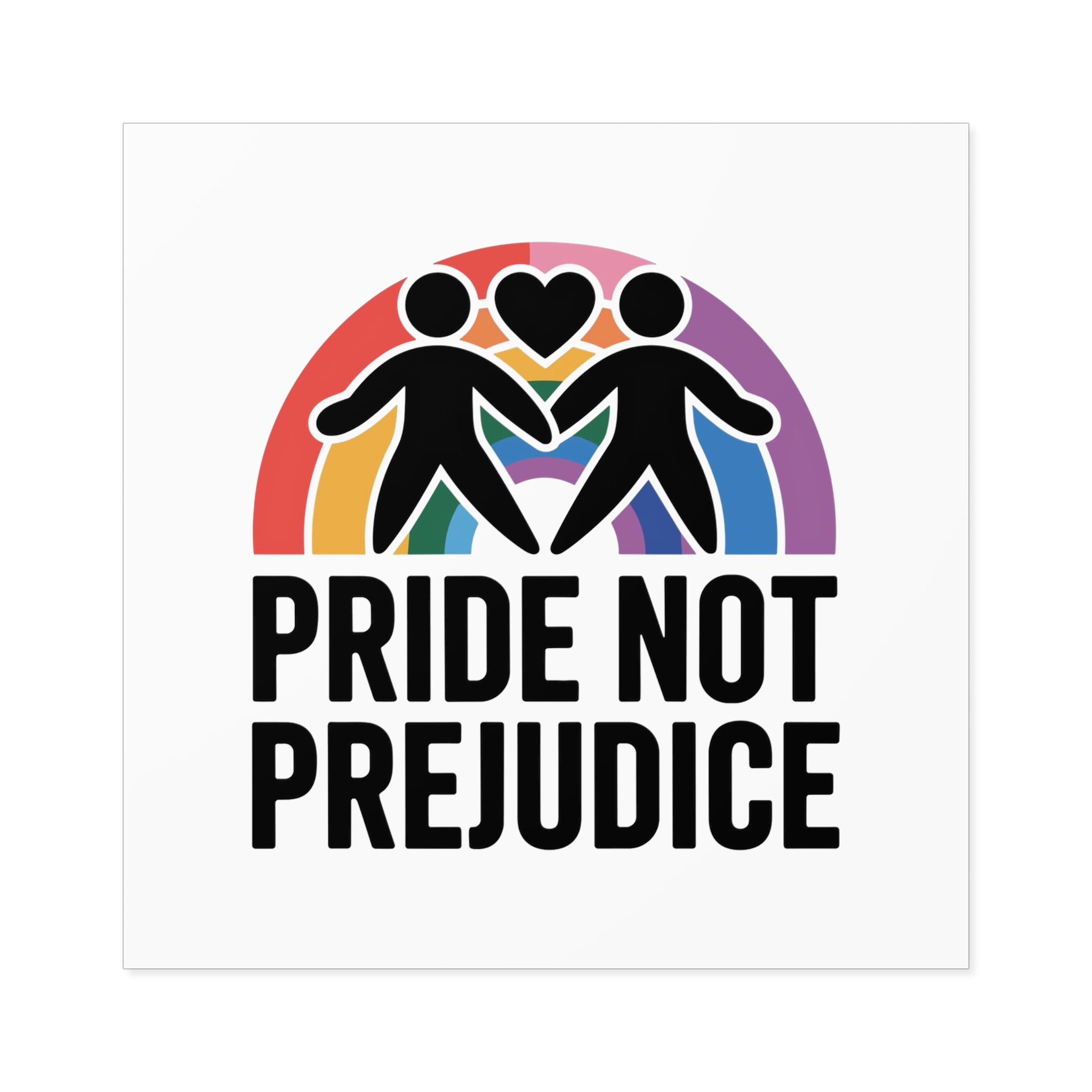 Pride Prejudice T Shirt Design Isolated White Background Laminate Stickers Square - Image 41