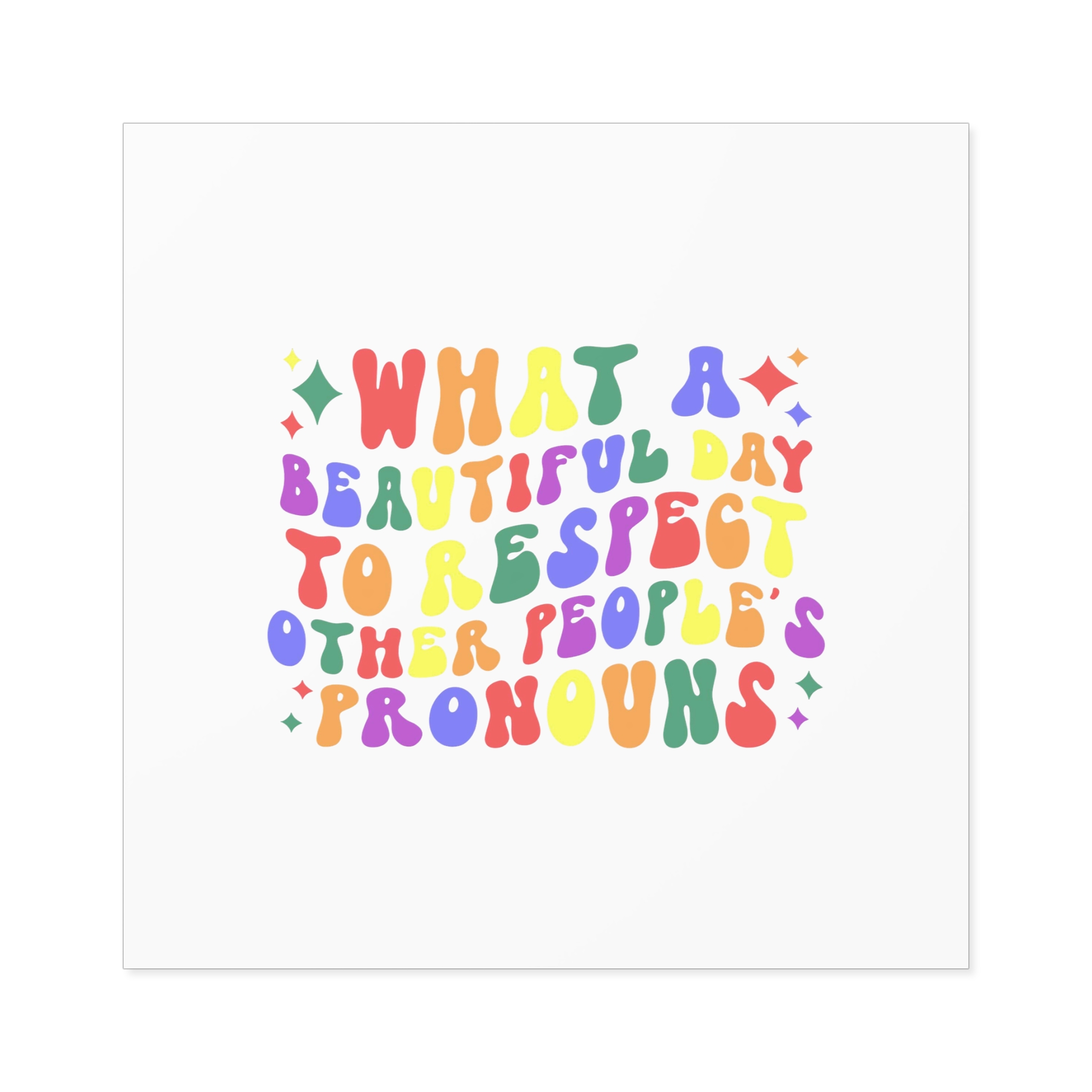Pride Lgbt Gay Retro Tshirt Design(1) Laminate Stickers Square - Image 49