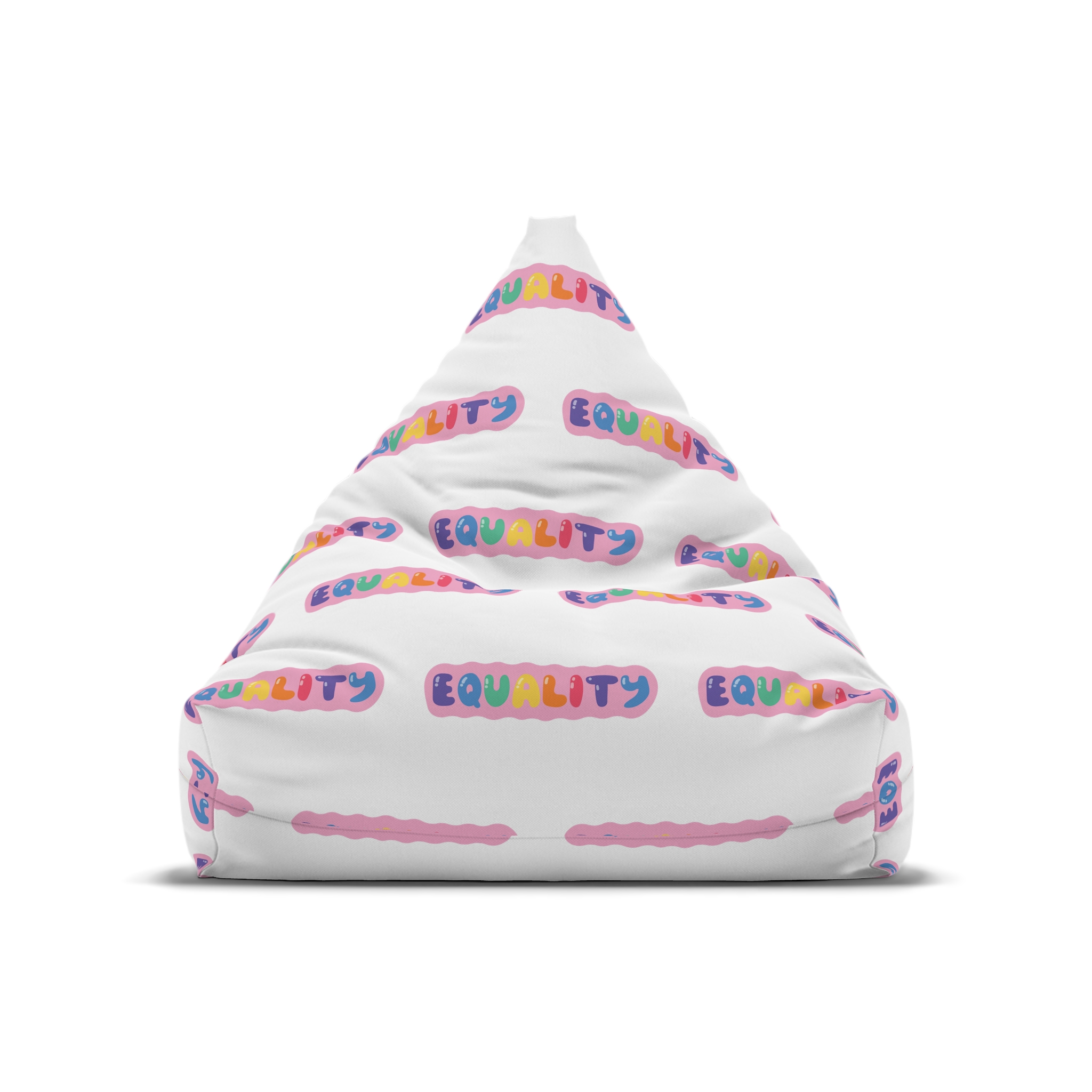 Lgbt Sticker Pack White Background Lgbtq Set Symbol Lgbt Pride Community Rainbow Elements Vector Hand Draw Illustration Hand Drawn Lettering Copia Bean Bag Chair Cover - Image 5