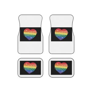 Queer Pride Heart Car Mats Set Of 4
