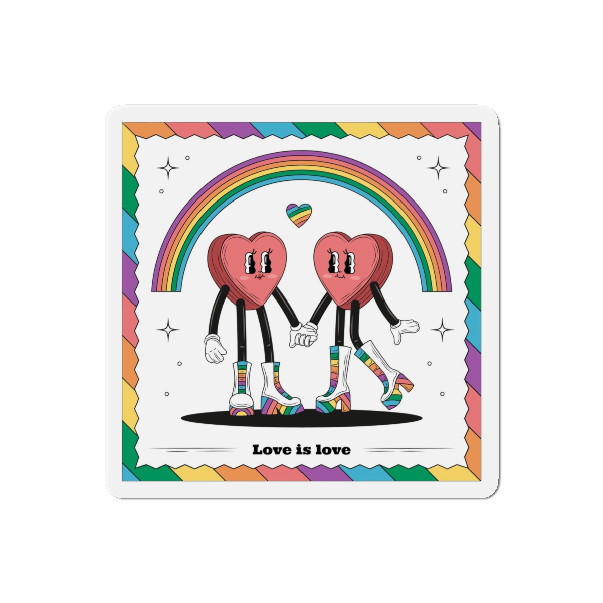Hand Drawn Illustration Pride Month Celebration(4) Die Cut Magnets - Image 13