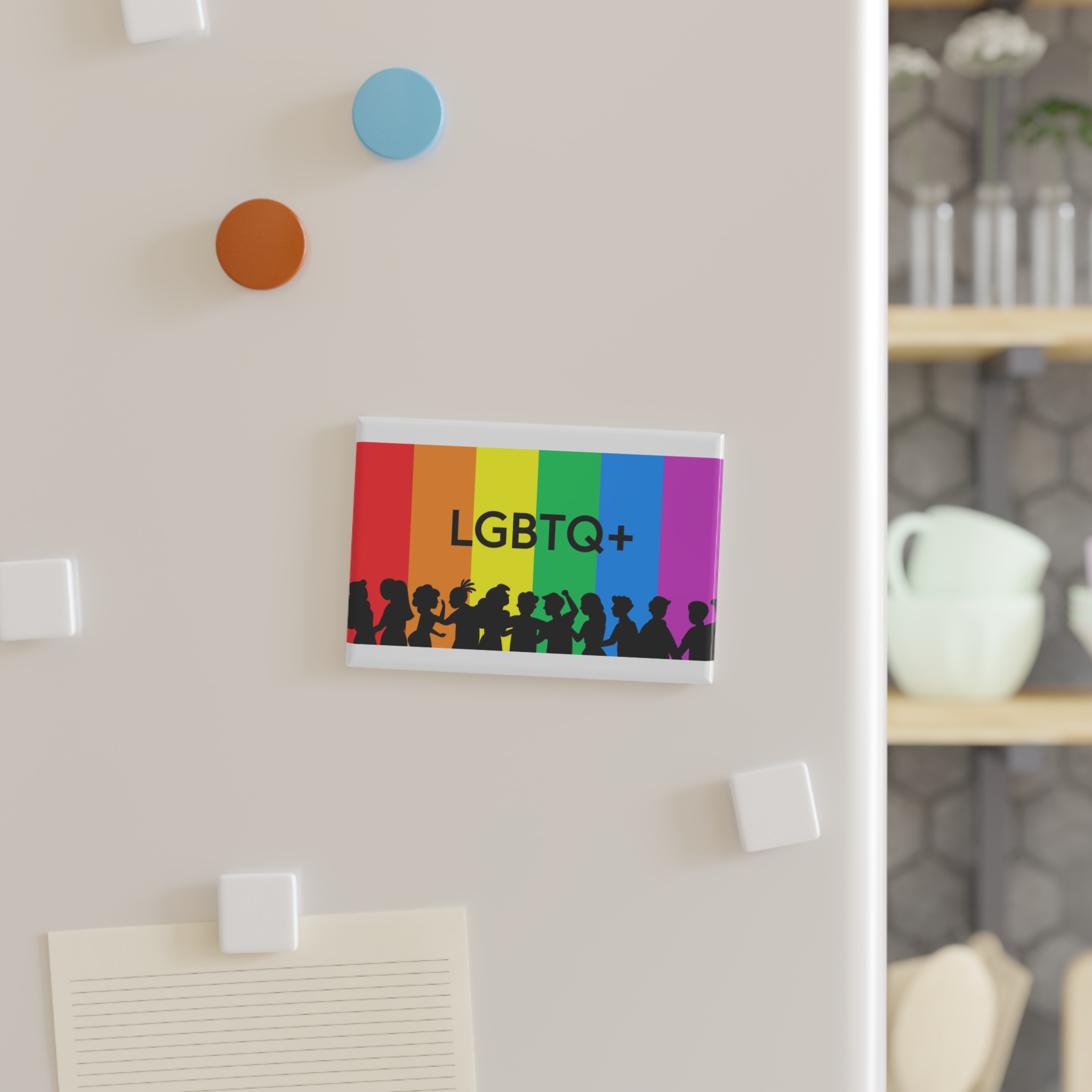 Rainbow Lgbt Lgbtqia Pride Flag Sign Flat Icon Button Magnet Rectangle 1 And 10 Pcs - Image 7