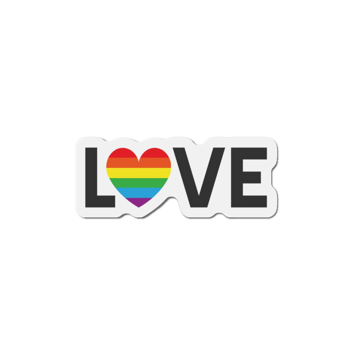 Vector Lgbt Rainbow Flag Love Heart Lettering Die Cut Magnets - Image 13