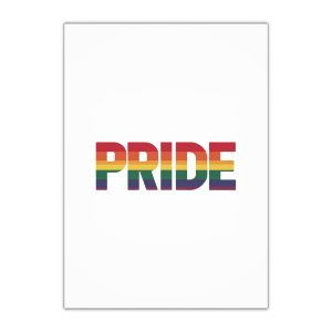 Rainbow Colored Text That Says Rainbow Middle Gift Wrapping Paper Sheets 1pc