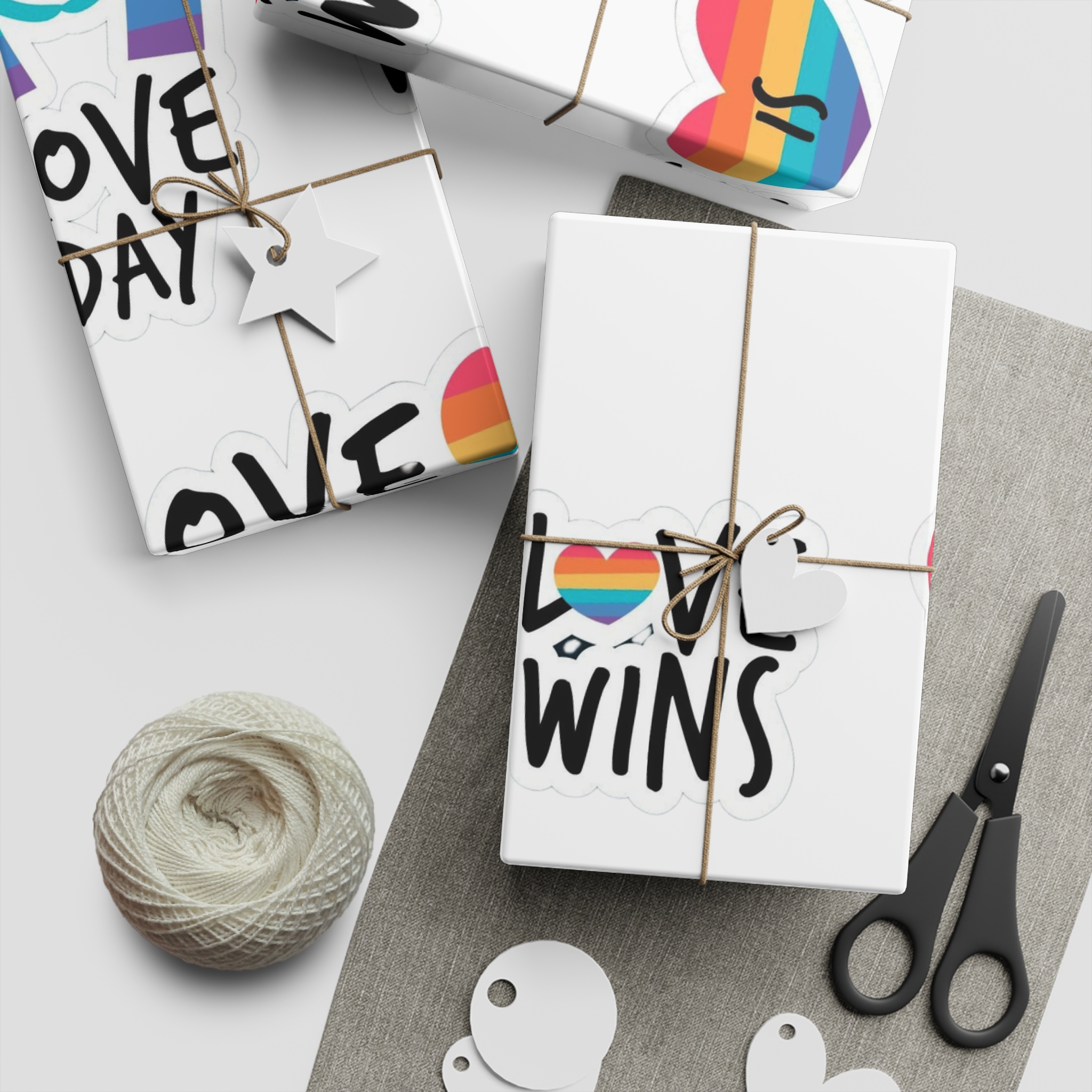 Pride Day Label Pack Theme Gift Wrapping Paper Sheets 1pc - Image 5