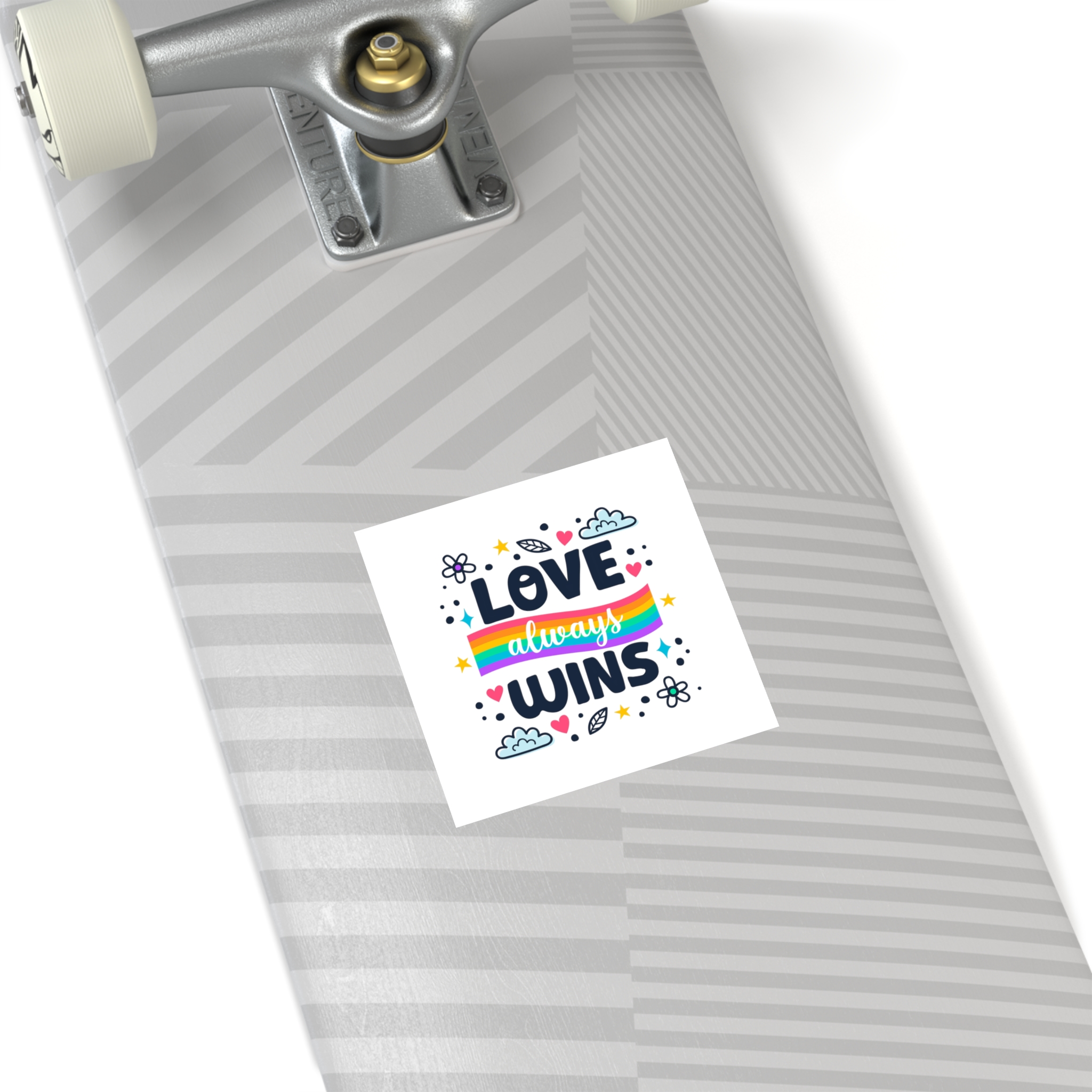 Pride Day Lettering Style Laminate Stickers Square - Image 32