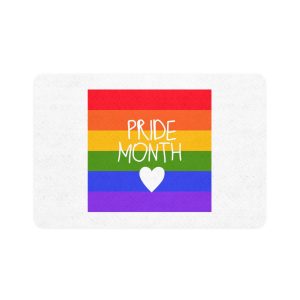 Cute Simple Banner Pride Month Symbols Pride Month With Lgbtq Flag Colours Pet Food Mat 12x18