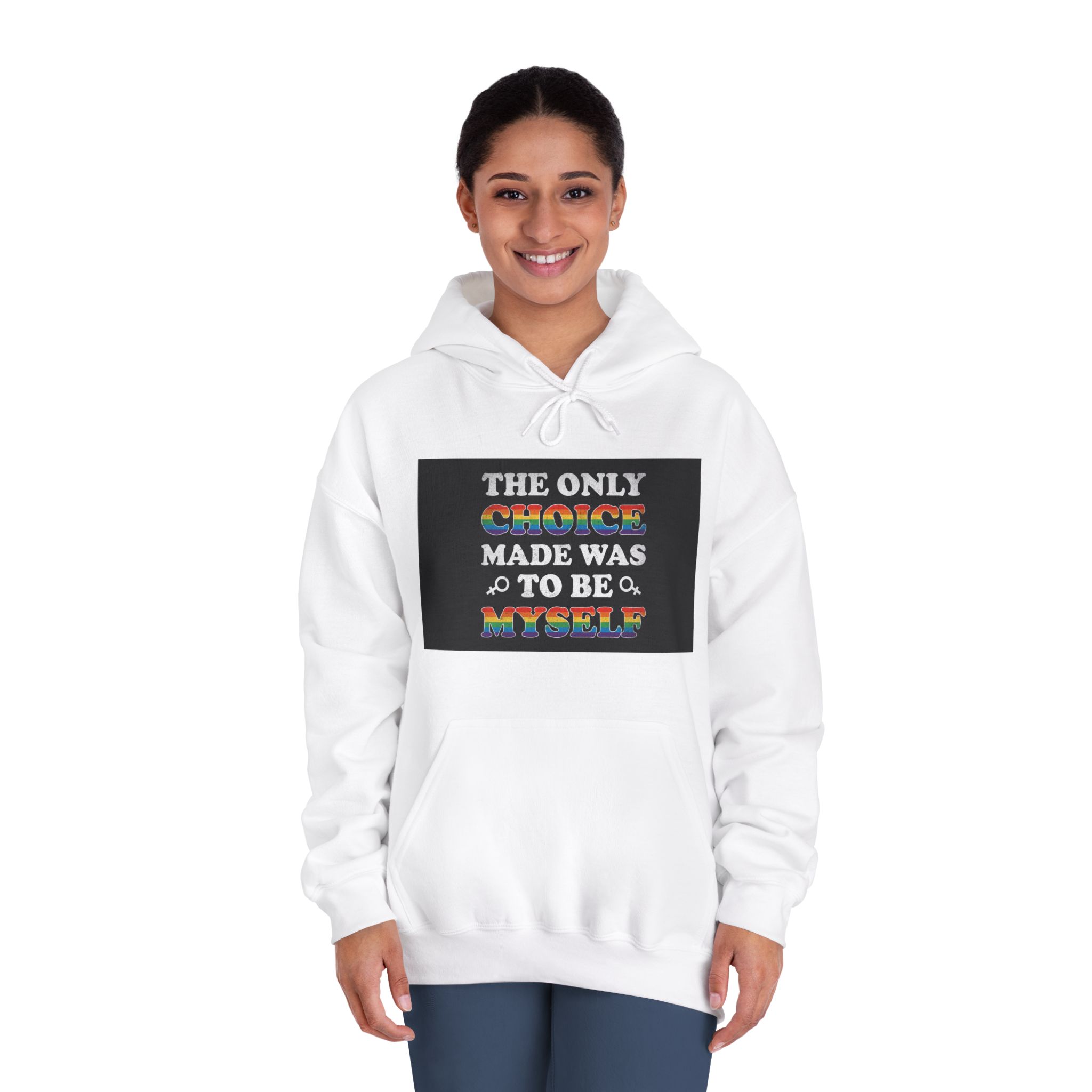 Mother Day Pride Rainbow Typography Vector Premium T Shirt Unisex Dryblend Hooded Sweatshirt - Image 4