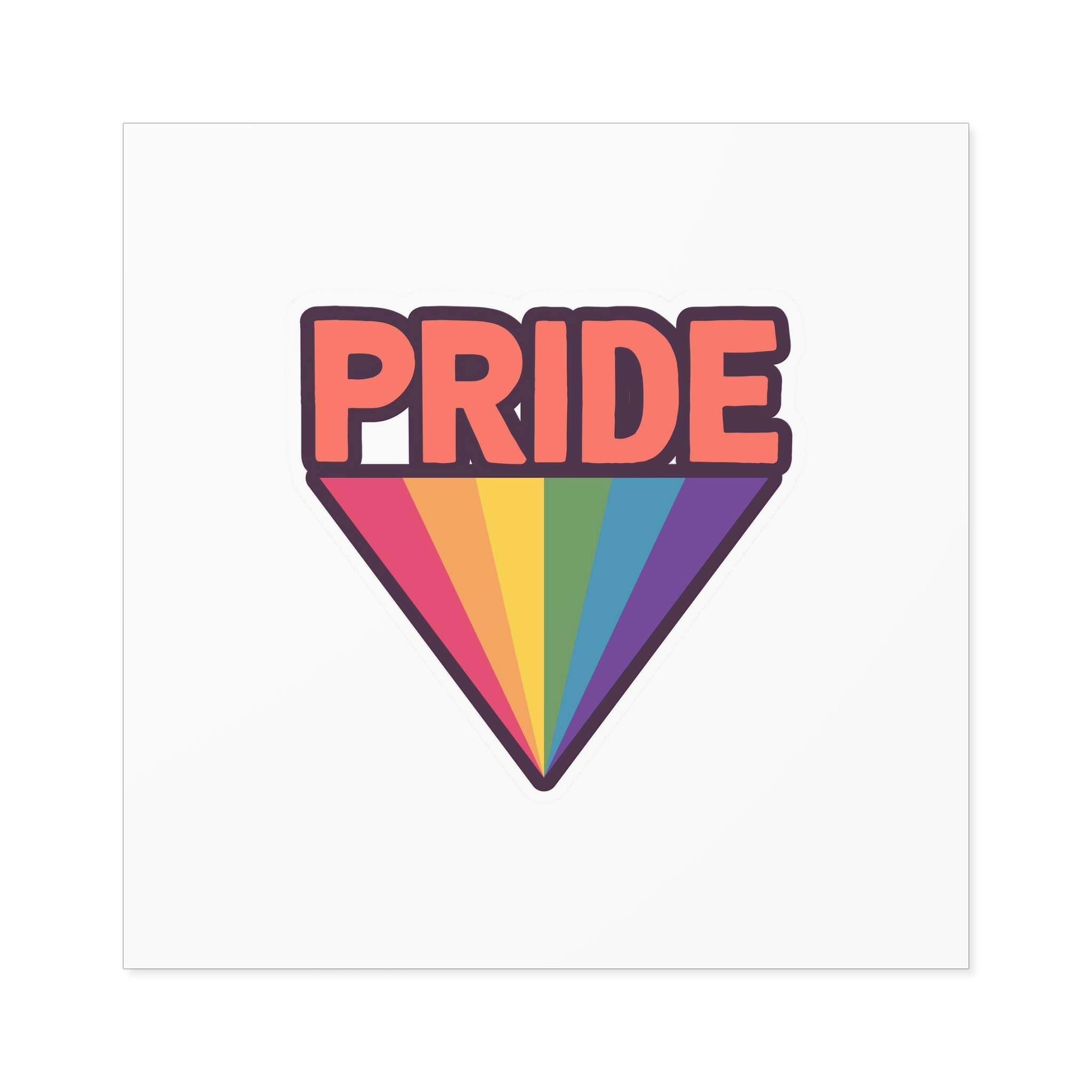 Pride With Rainbow(1) Laminate Stickers Square - Image 61
