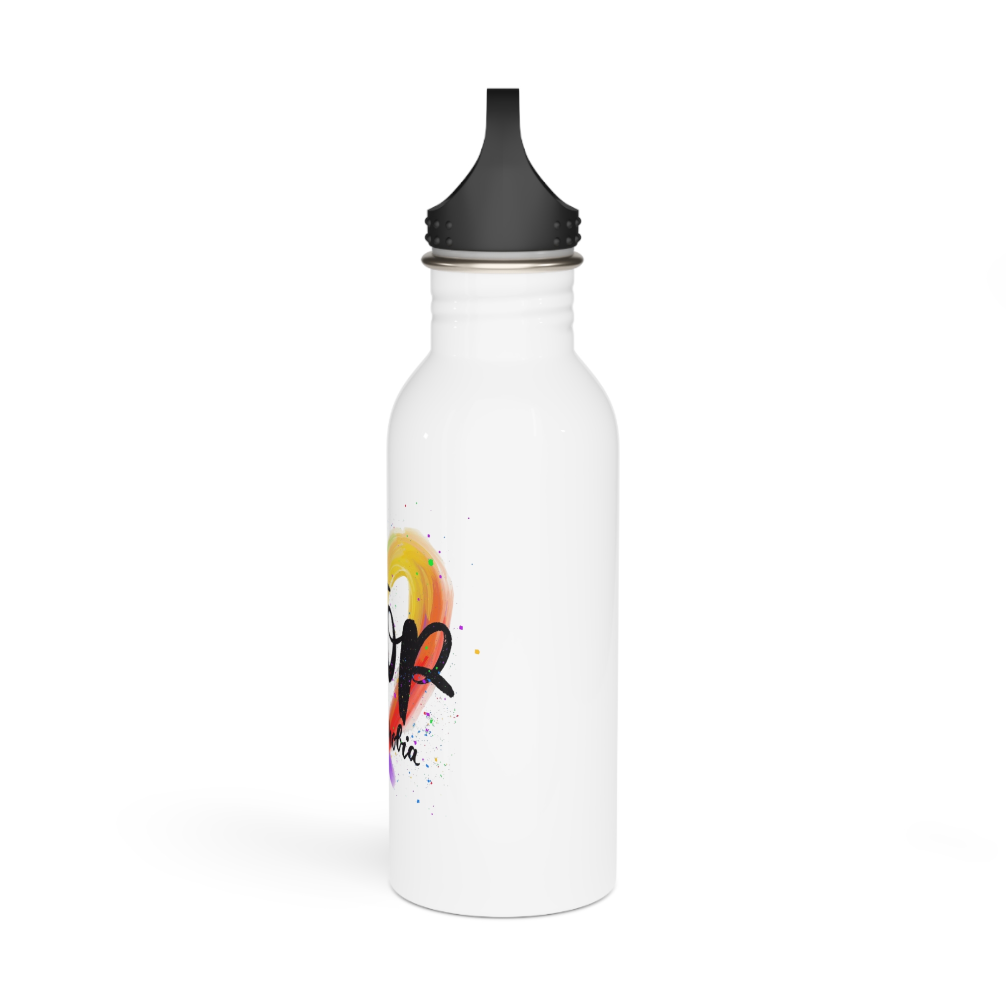 Stop Homophobia Concept Stainless Steel Water Bottle - Image 4