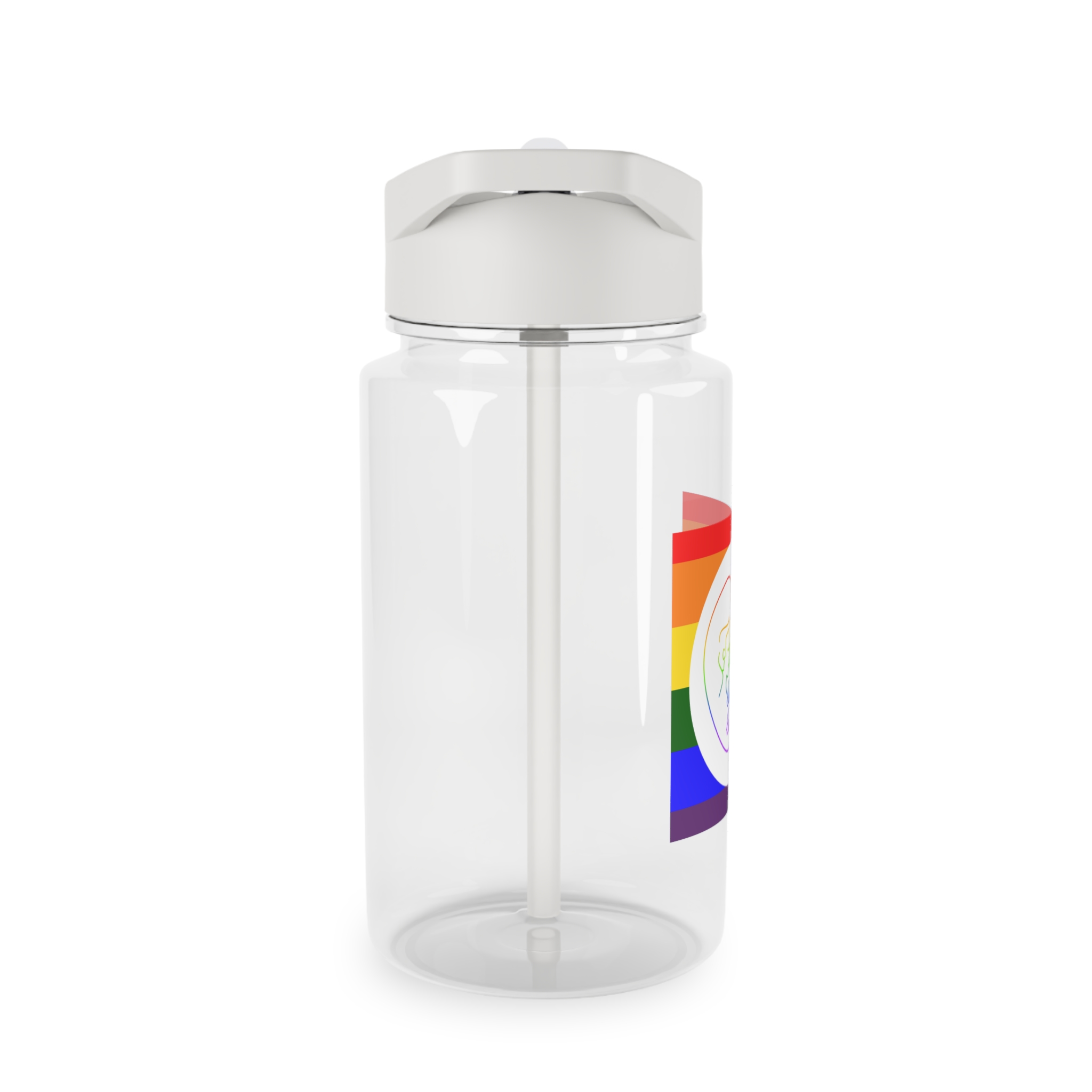 Poster With Kissing Woman Hand Lettering Love Is Love Theme Month Pride Lgbtq Love Background Tritan Water Bottle - Image 4