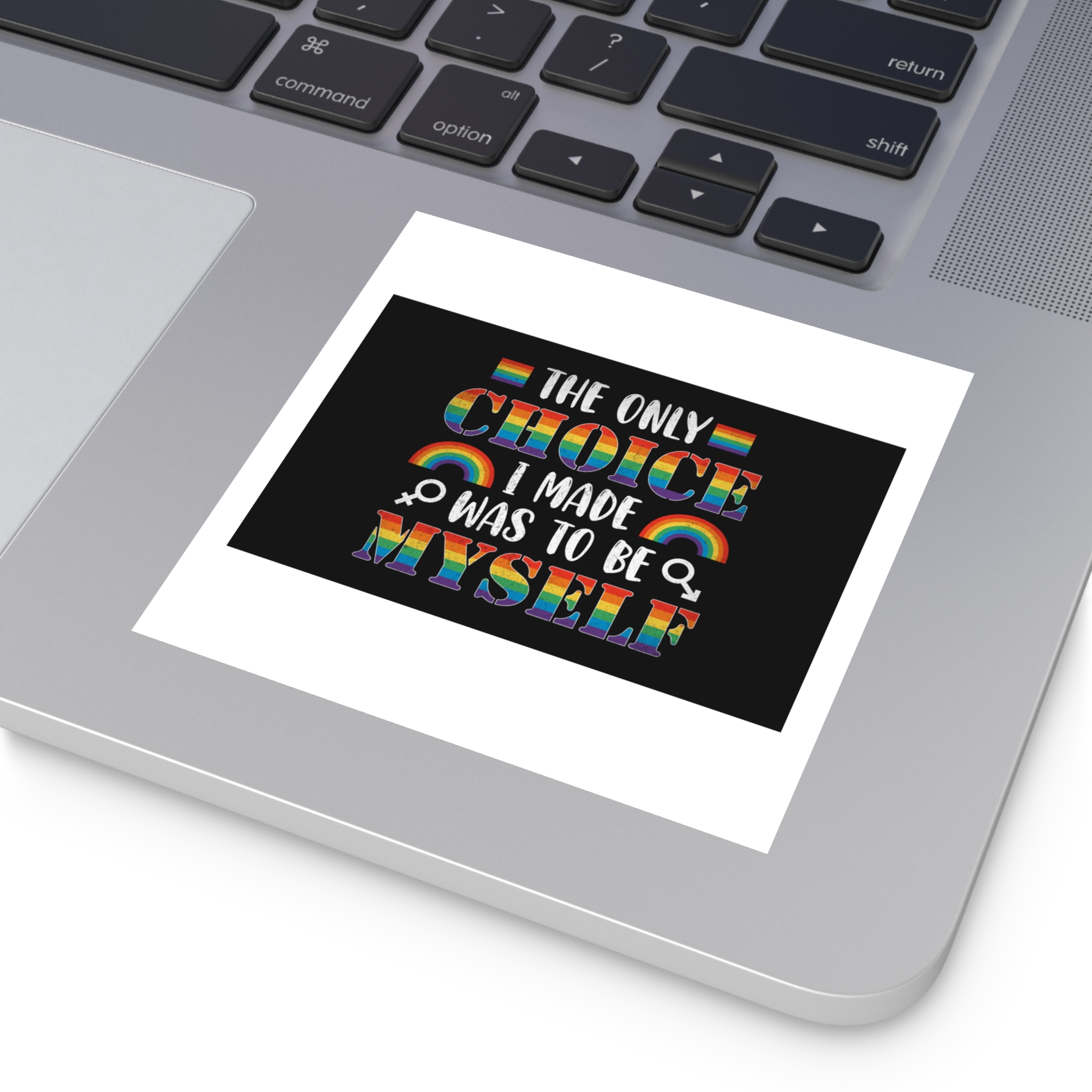 Pride Gay Rainbow Typography Vector Premium T Shirt(1) Laminate Stickers Square - Image 27