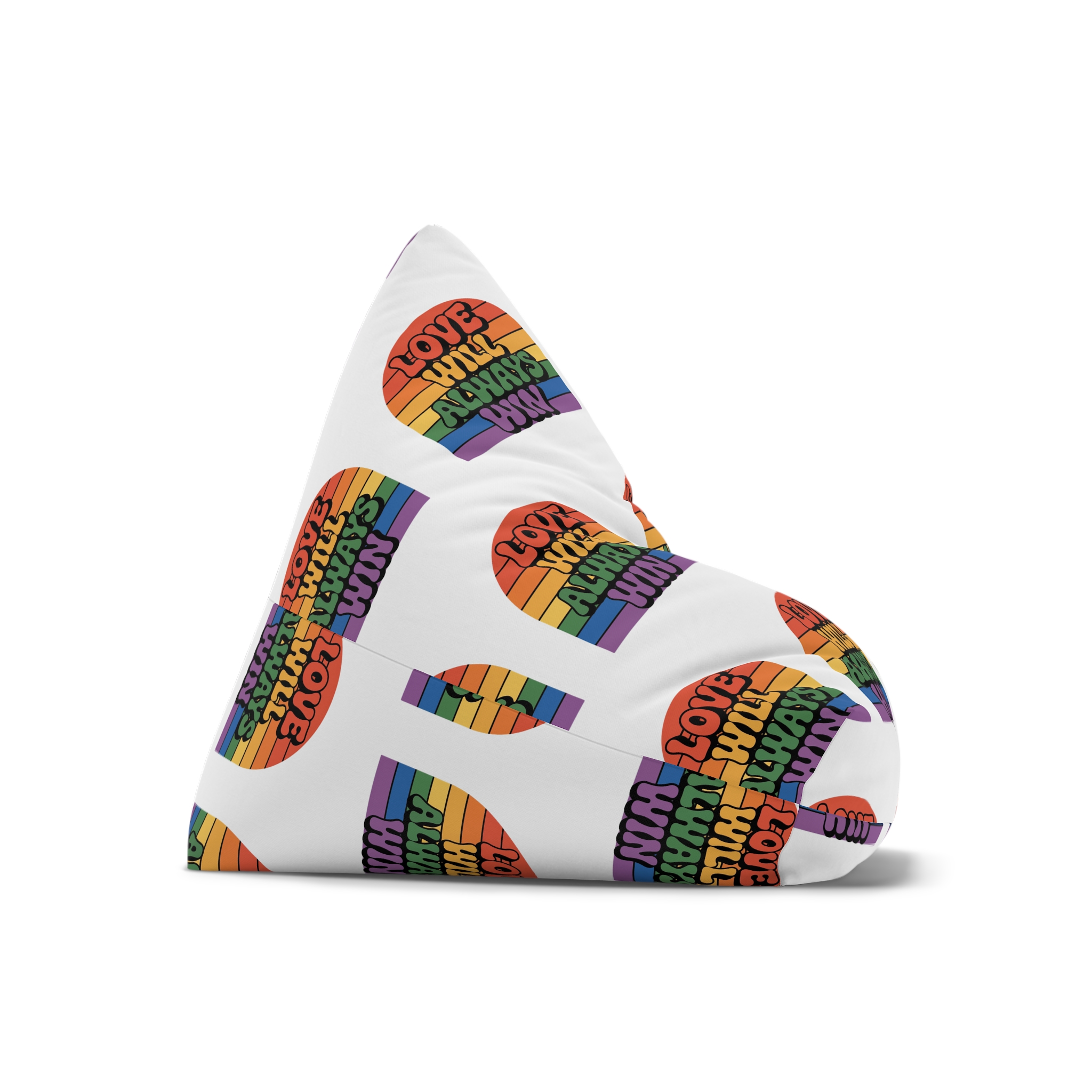Love Will Always Win Pride Celebration Bean Bag Chair Cover - Image 7