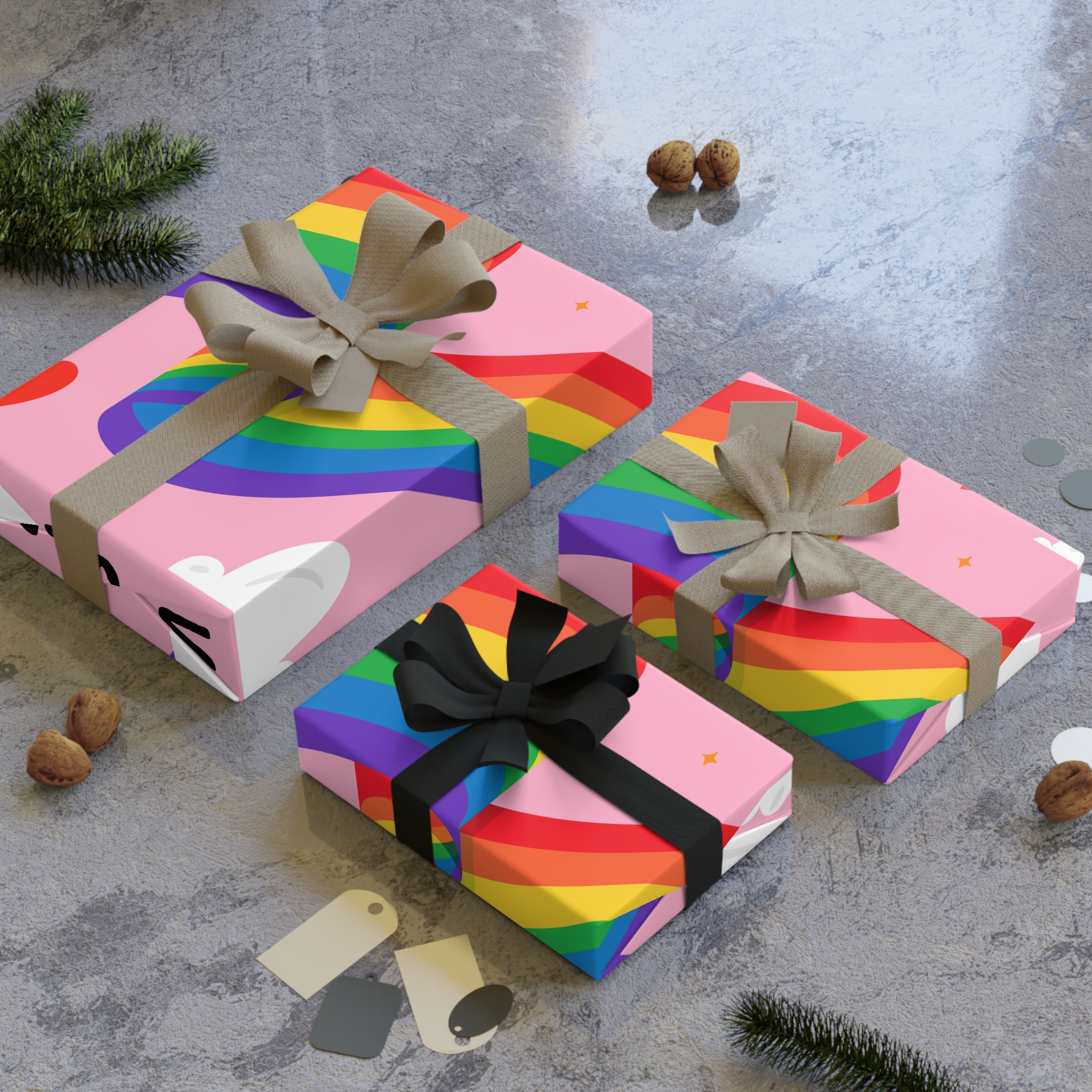 Colorful Flag Pride Day Gift Wrapping Paper Rolls 1pc - Image 4