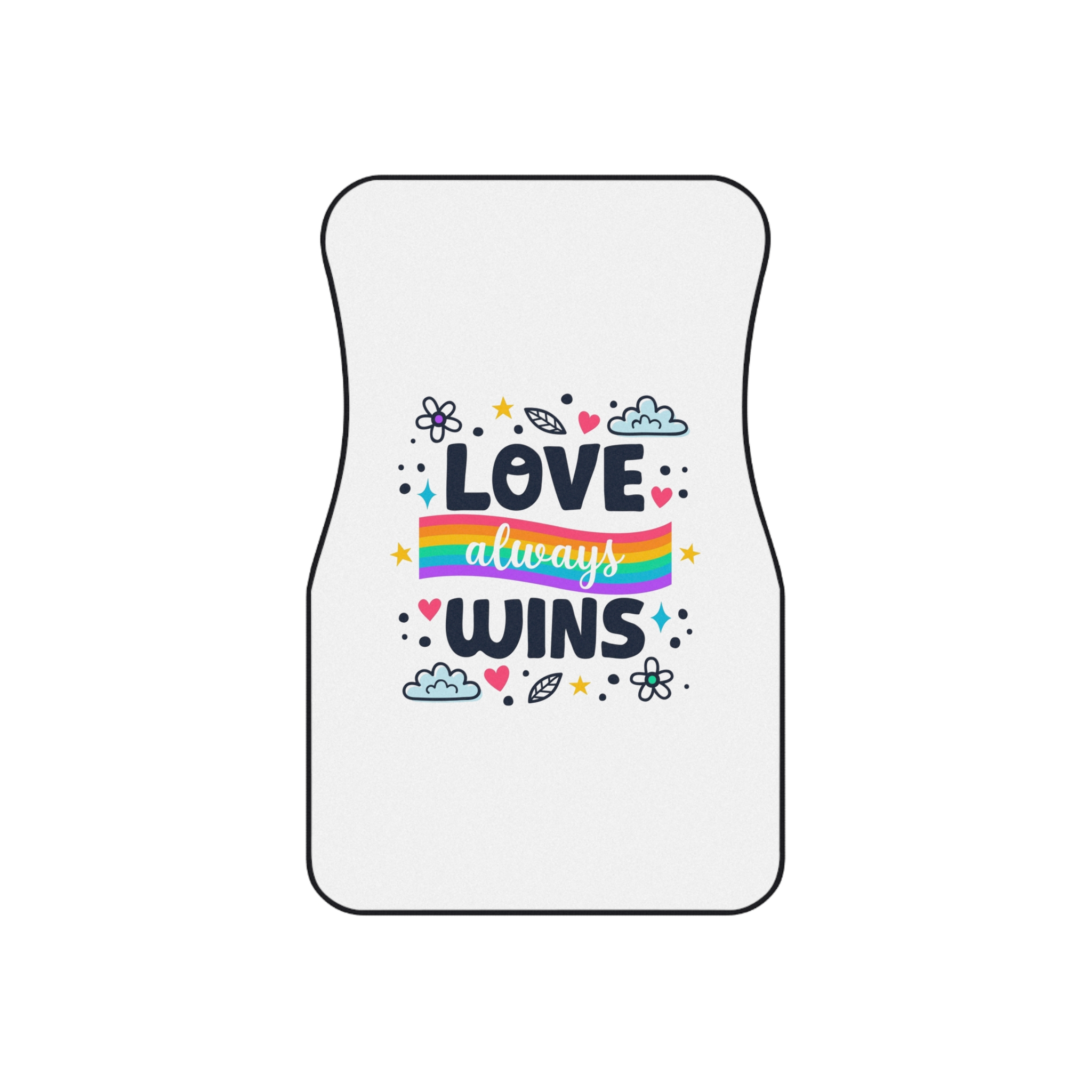 Pride Day Lettering Style Car Mats Set Of 4 - Image 2