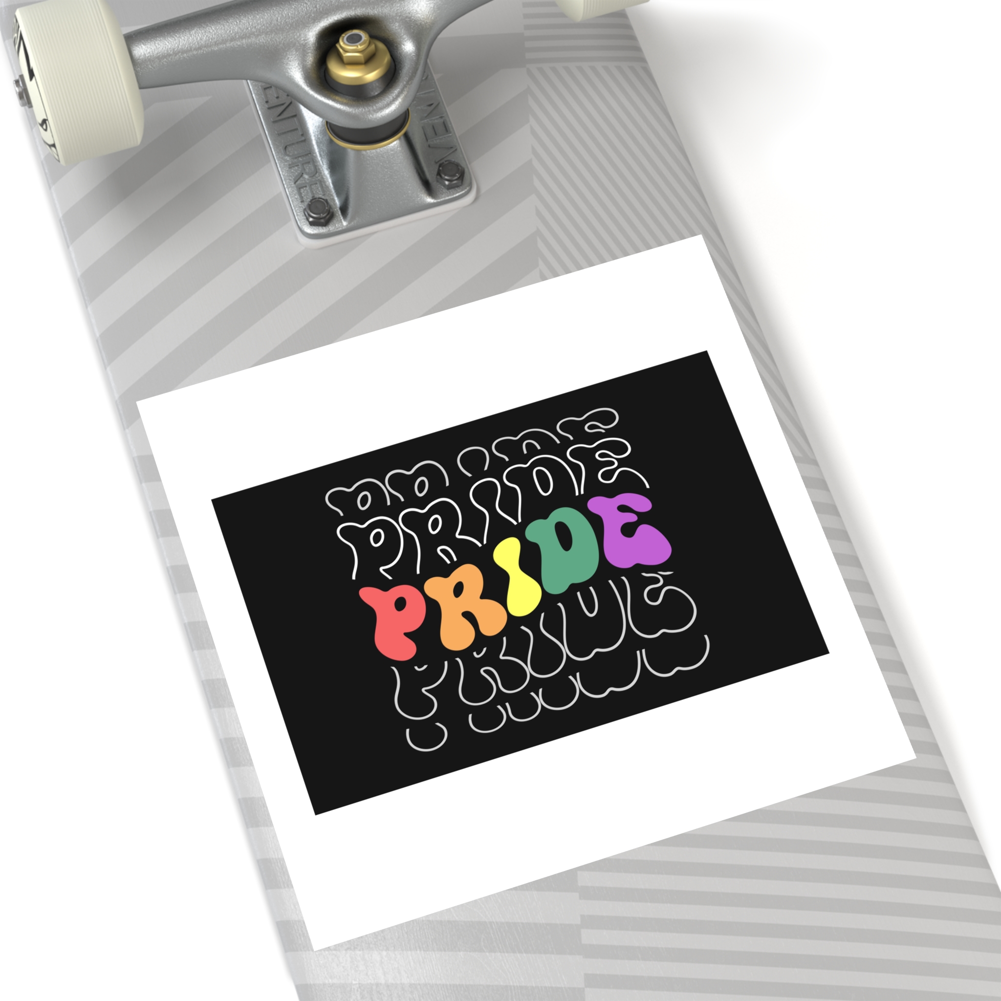 Pride Lgbt Gay Retro Tshirt Design(1) Laminate Stickers Square - Image 52