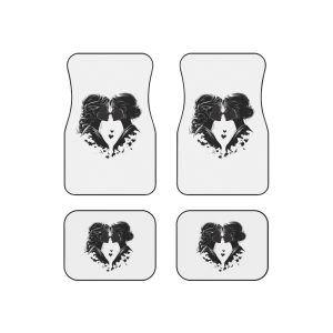 Two Women Kiss Lesbian Female Couple Together Lesbian Female Couple Kissing Homosexuality Lgbtq People Human Rights Freedom Vector Illustration Love Relationship Car Mats Set Of 4