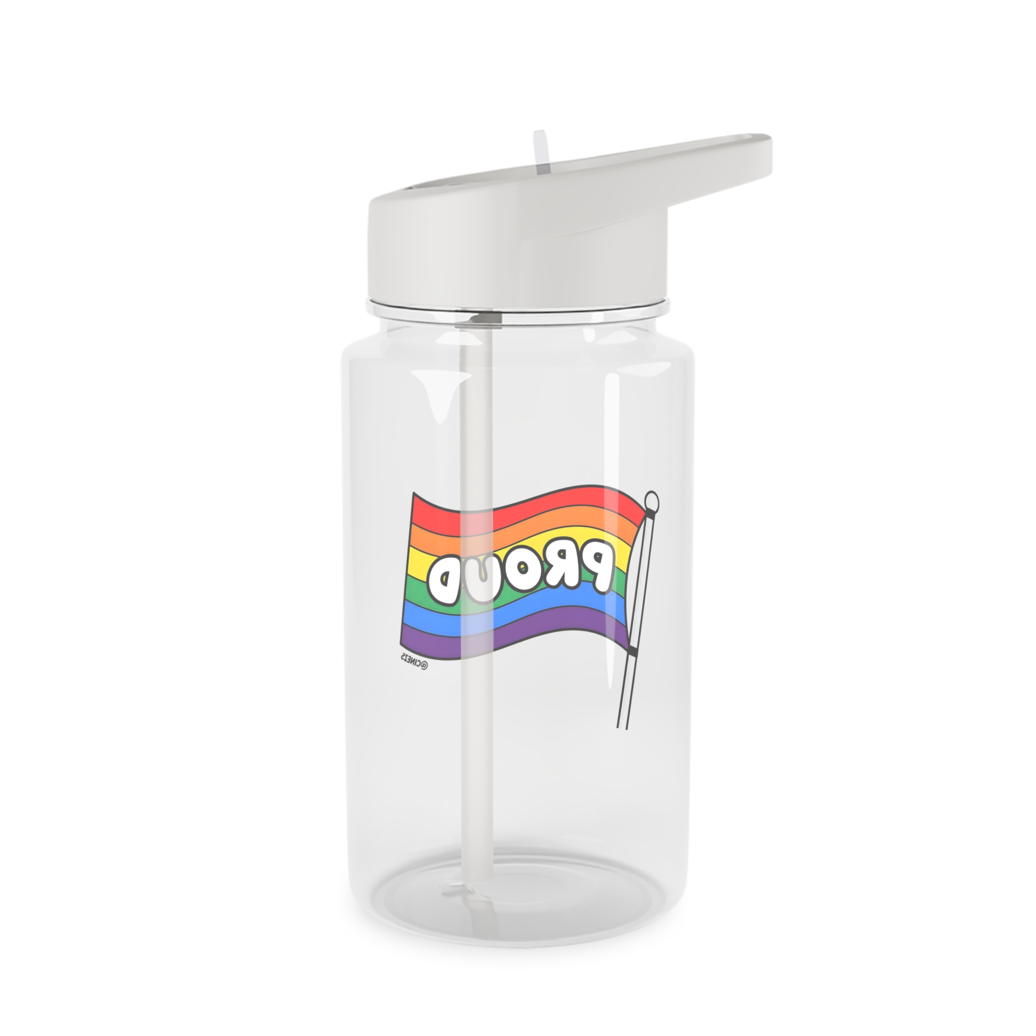 Proud Rainbow Flag Lgbtq Celebration Tritan Water Bottle - Image 2