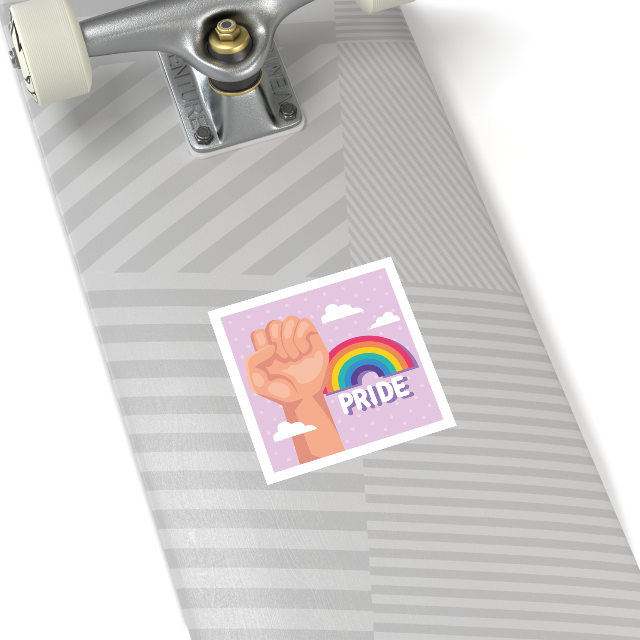 Pride Lettering With Rainbow Card Laminate Stickers Square - Image 20