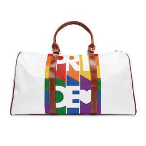 Lgbt Pride Month June 2026 Lesbian Gay Bisexual Transgender Lgbtq Flag Rainbow Love Vector1 Waterproof Travel Bag