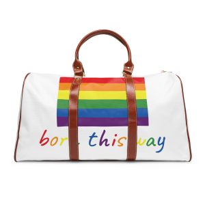 Colorful Gay Pride Flag Happy Pride Day Lgbtq Community Pride Month Vector Hand Drawn Doodle Posters Stickers Logo Cards(1) Waterproof Travel Bag