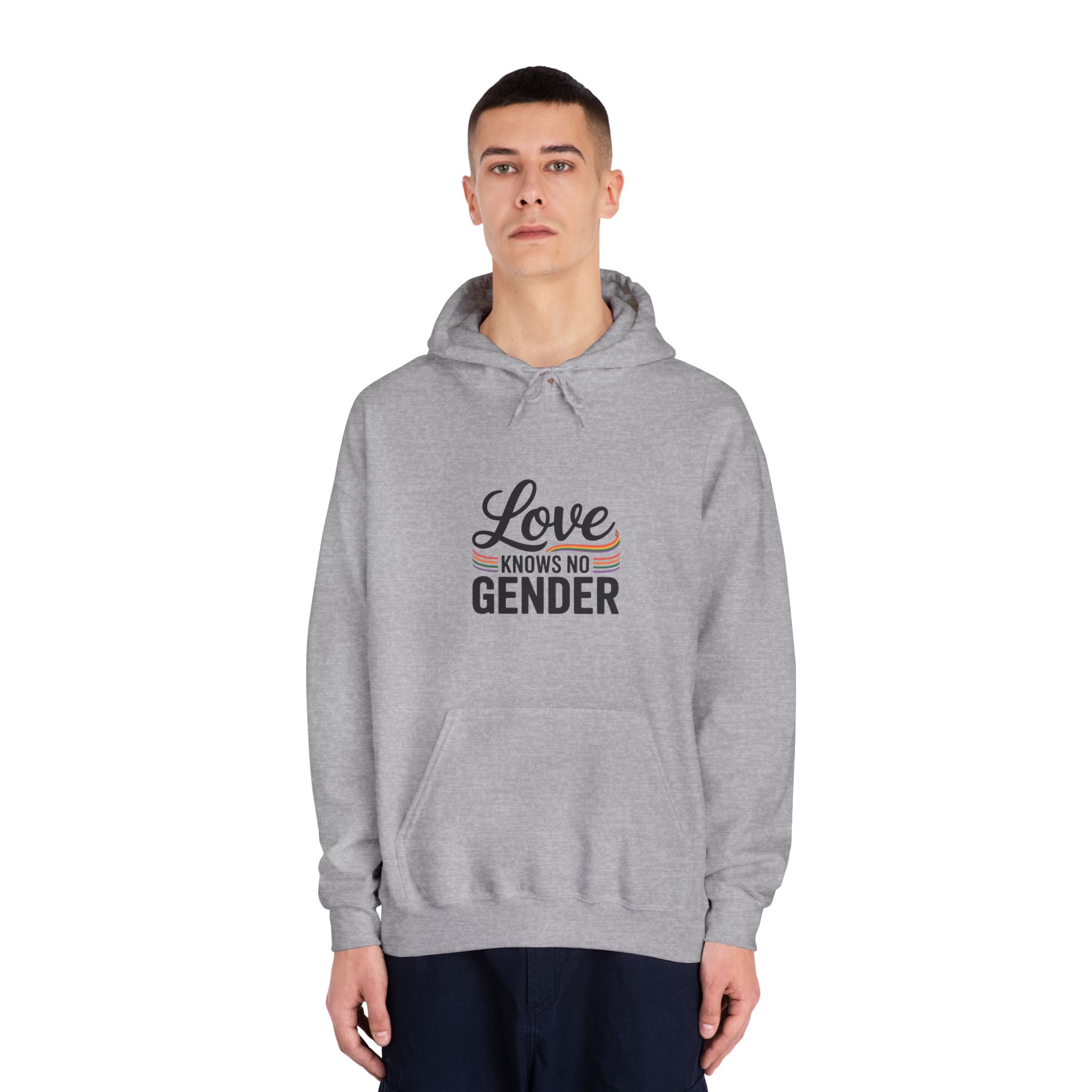 Love Knows No Gender T Shirt Design Isolated White Background 2 Unisex Dryblend Hooded Sweatshirt - Image 15