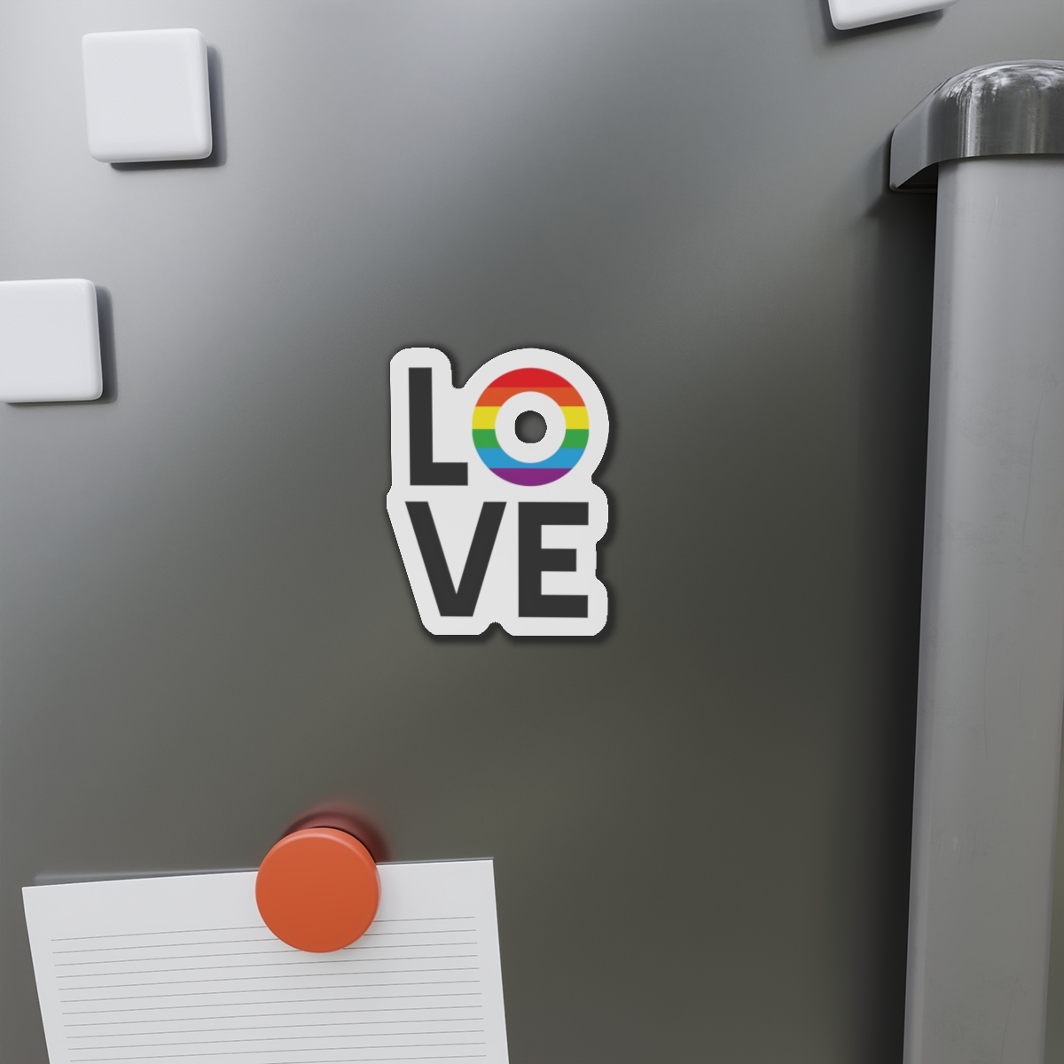 Vector Flat Lgbt Rainbow Flag Love Lettering Die Cut Magnets - Image 8