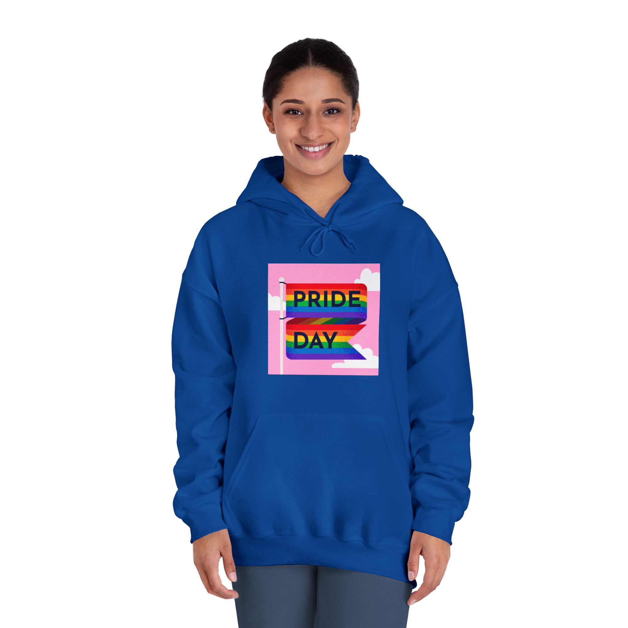Pride Day Flag Illustration Unisex Dryblend Hooded Sweatshirt - Image 28