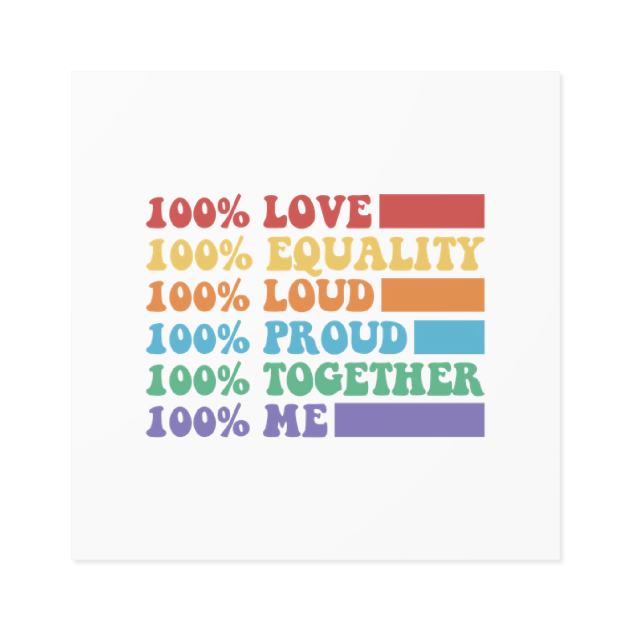Pride Lgbt Gay Typography T Shirt Design Laminate Stickers Square